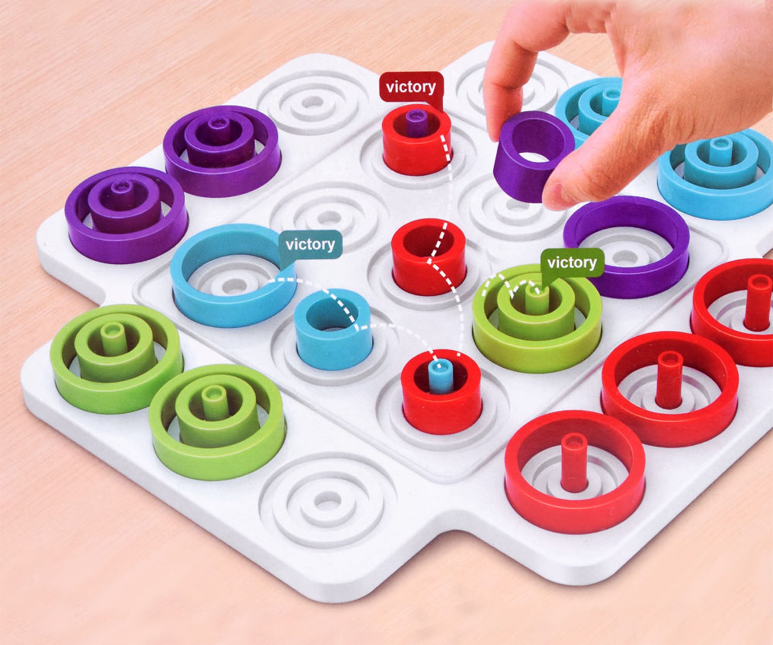 Woopie Iq Логическа игра Стратегическа тренировка на мозъка Tic-tac-toe 36 бр.