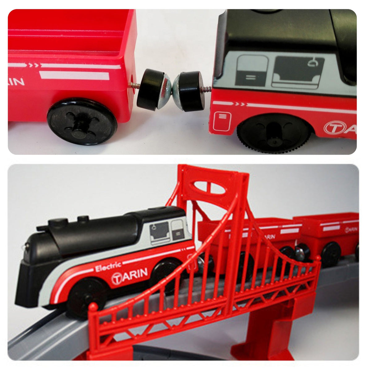 Conjunto de trem elétrico Woopie Locomotiva Trilha Animais de fazenda 70 unidades.