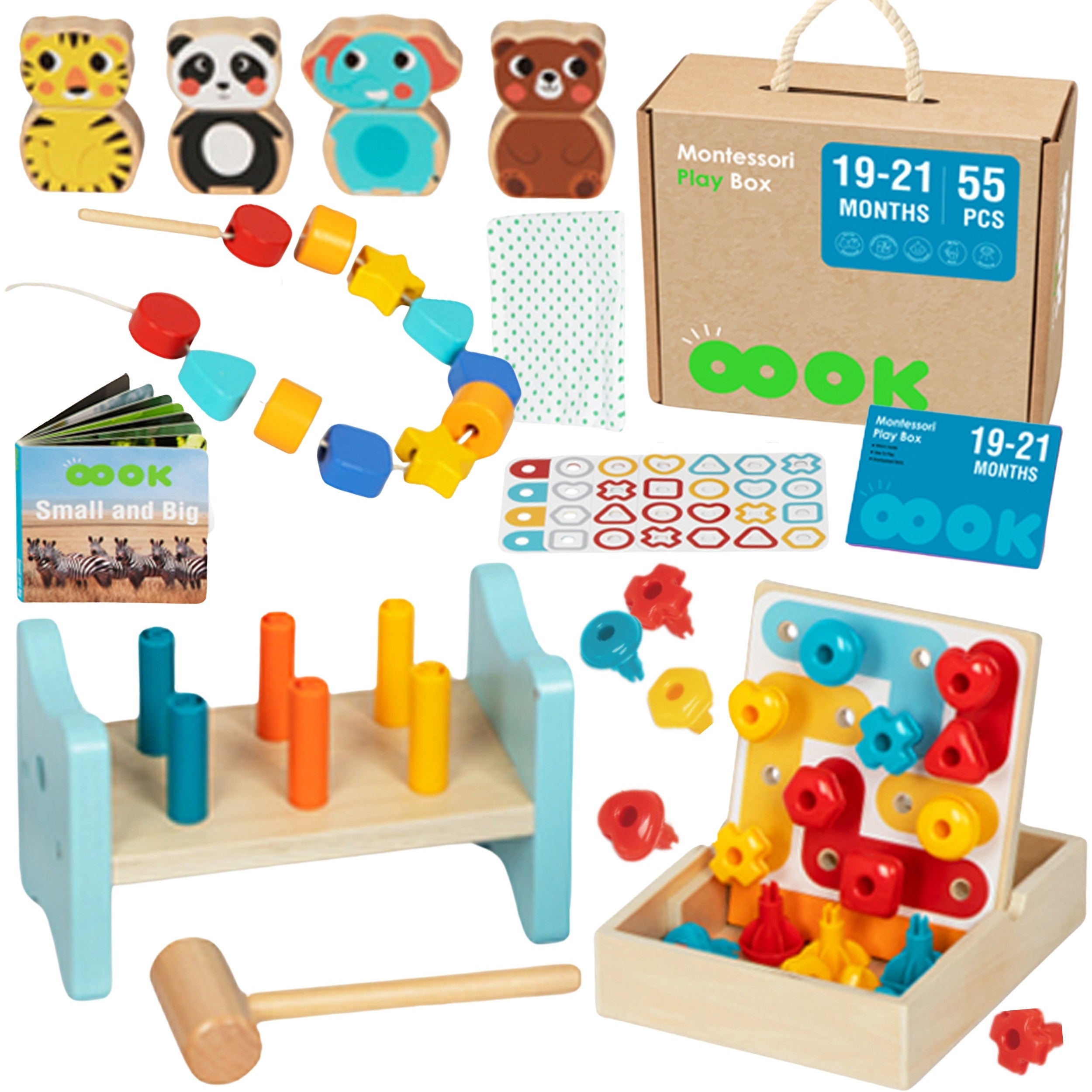Tooky Toy Box Xxl Montessori Образователна сензорна кутия 7в1 19-21 месеца