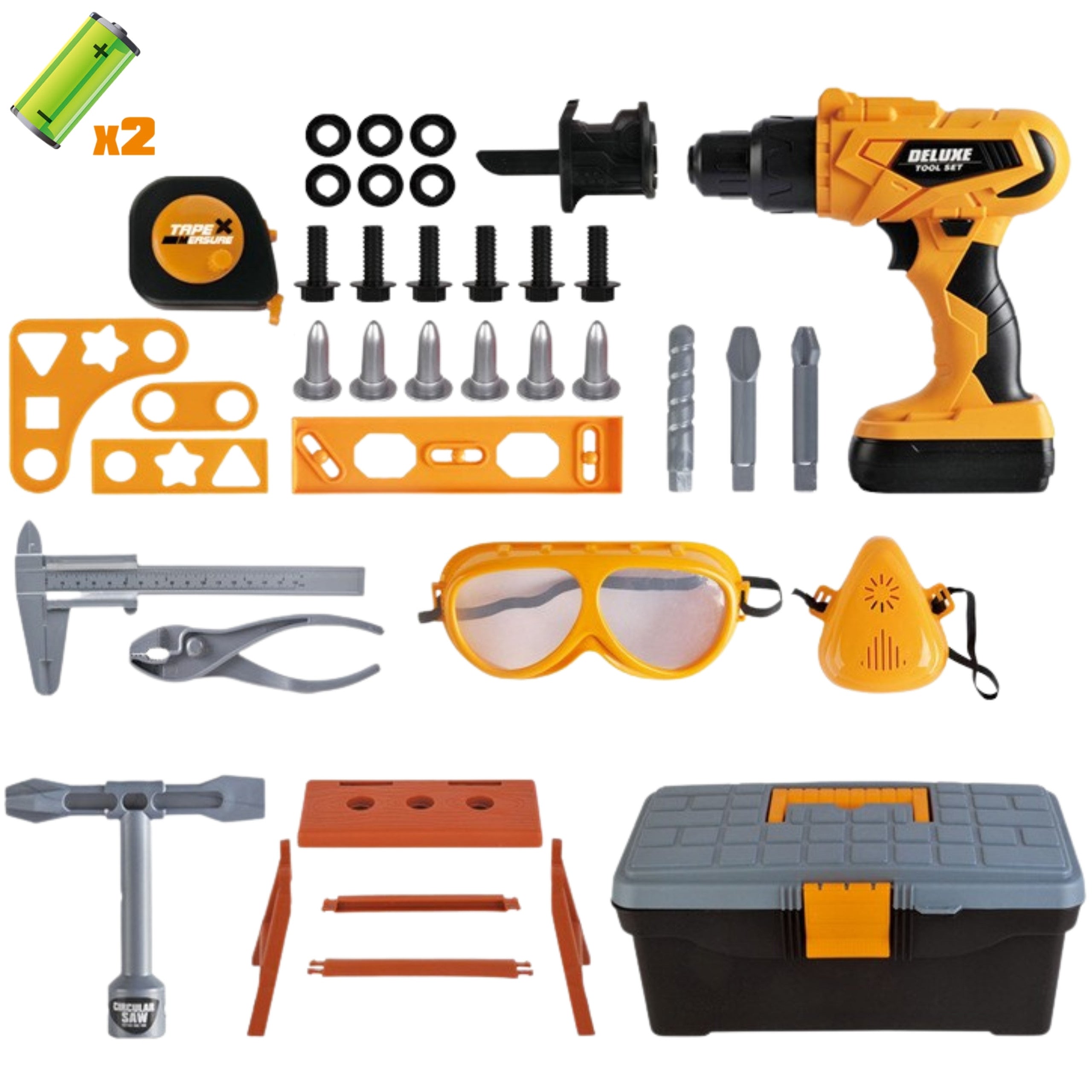 Woopie Little Handyman's Tool Set With Screwdriver In Case 39 Pcs.