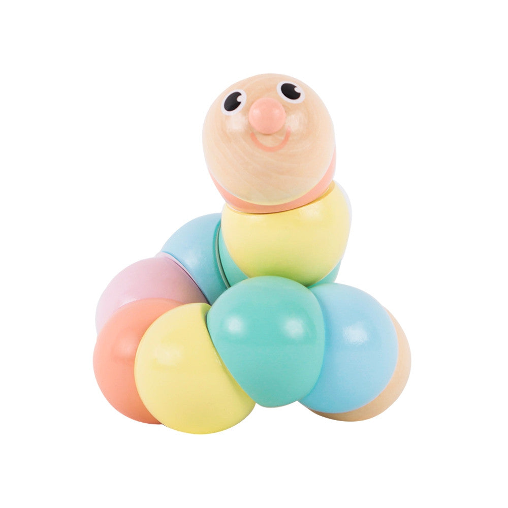 Classic World Wooden Caterpillar Colorful For Bending And Twisting