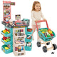 Magasin de supermarché Woopie et scanner d'échelle de caisse de panier d'achat de chariot 47 Acc