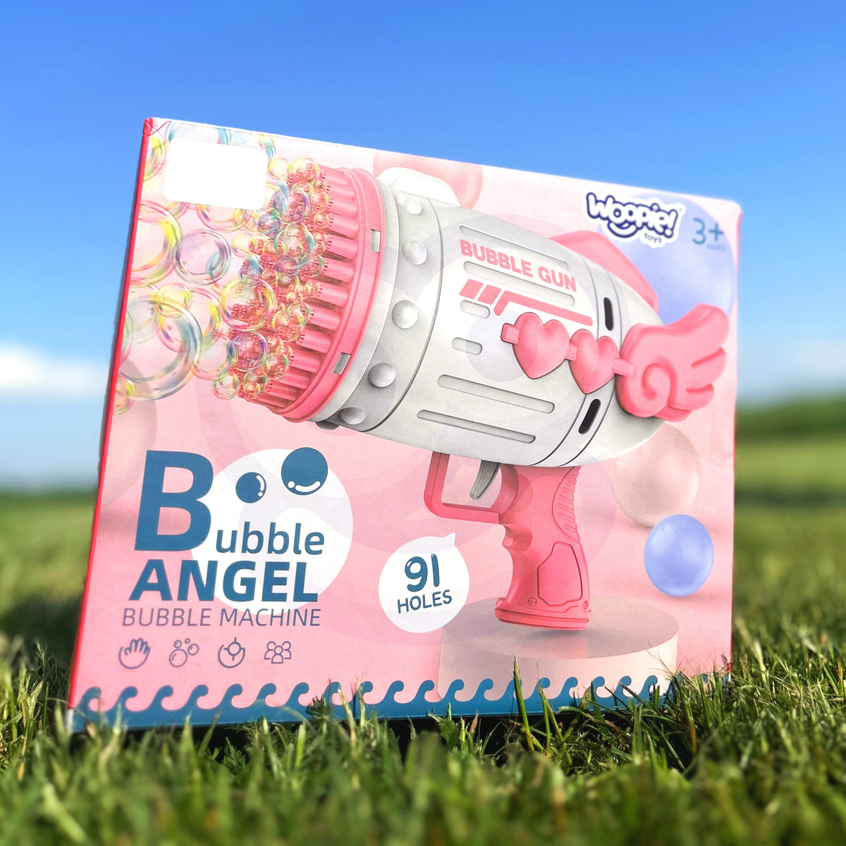 Pistolet à Bulles Woopie 91 Trous Rose