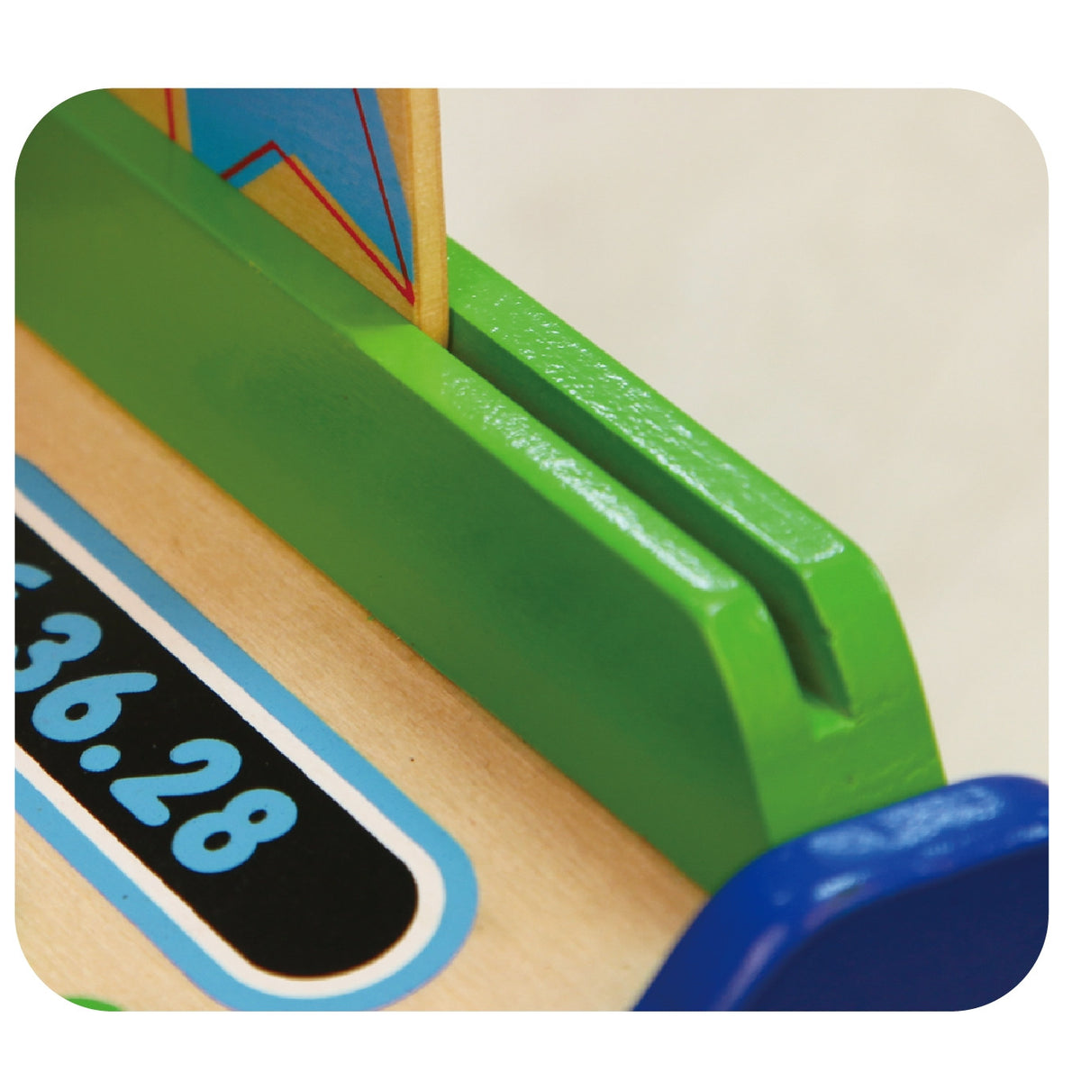 Viga-Registrierkasse aus Holz mit Montessori-Scanner-Zubehör