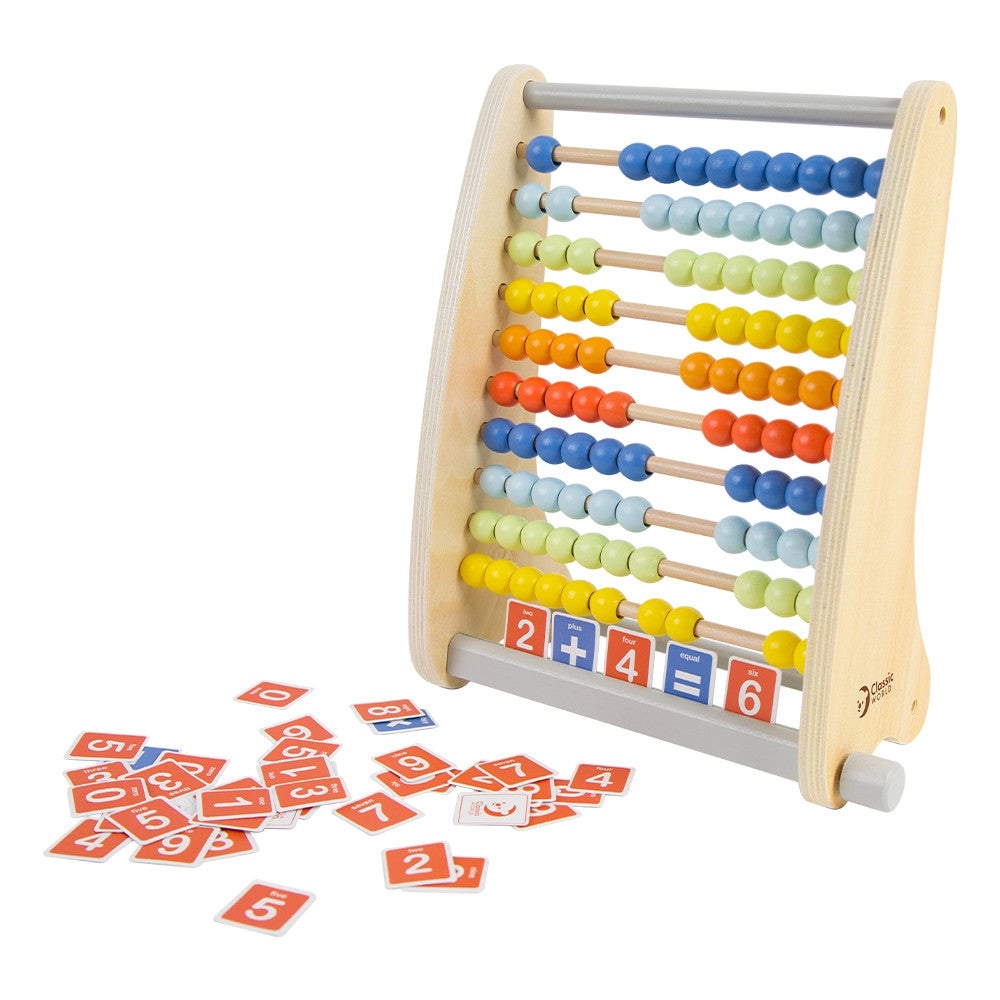 Dřevěné počítadlo Classic World + matematické operace 46 ks.