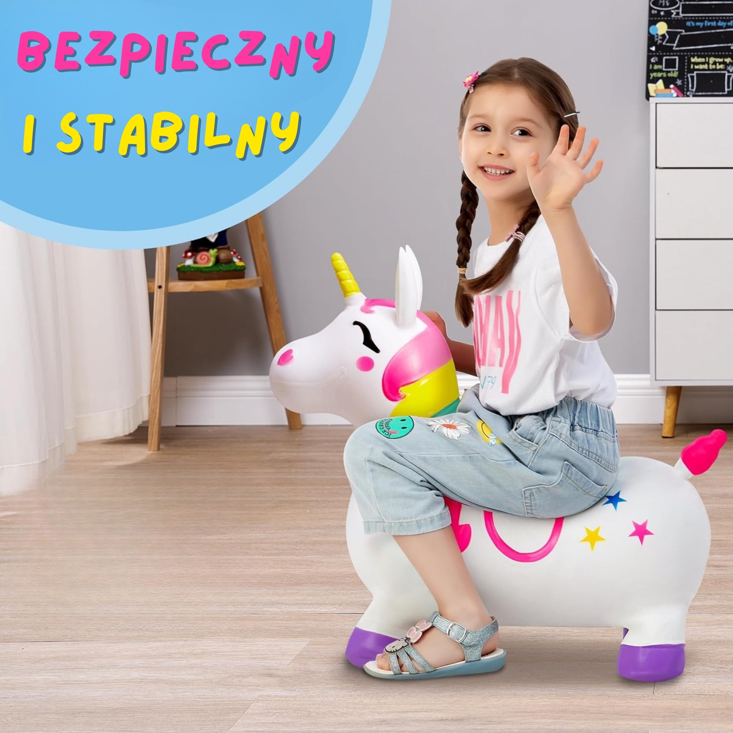 Woopie Pull En Caoutchouc Pour Sauteur Licorne Blanc + Escarpin
