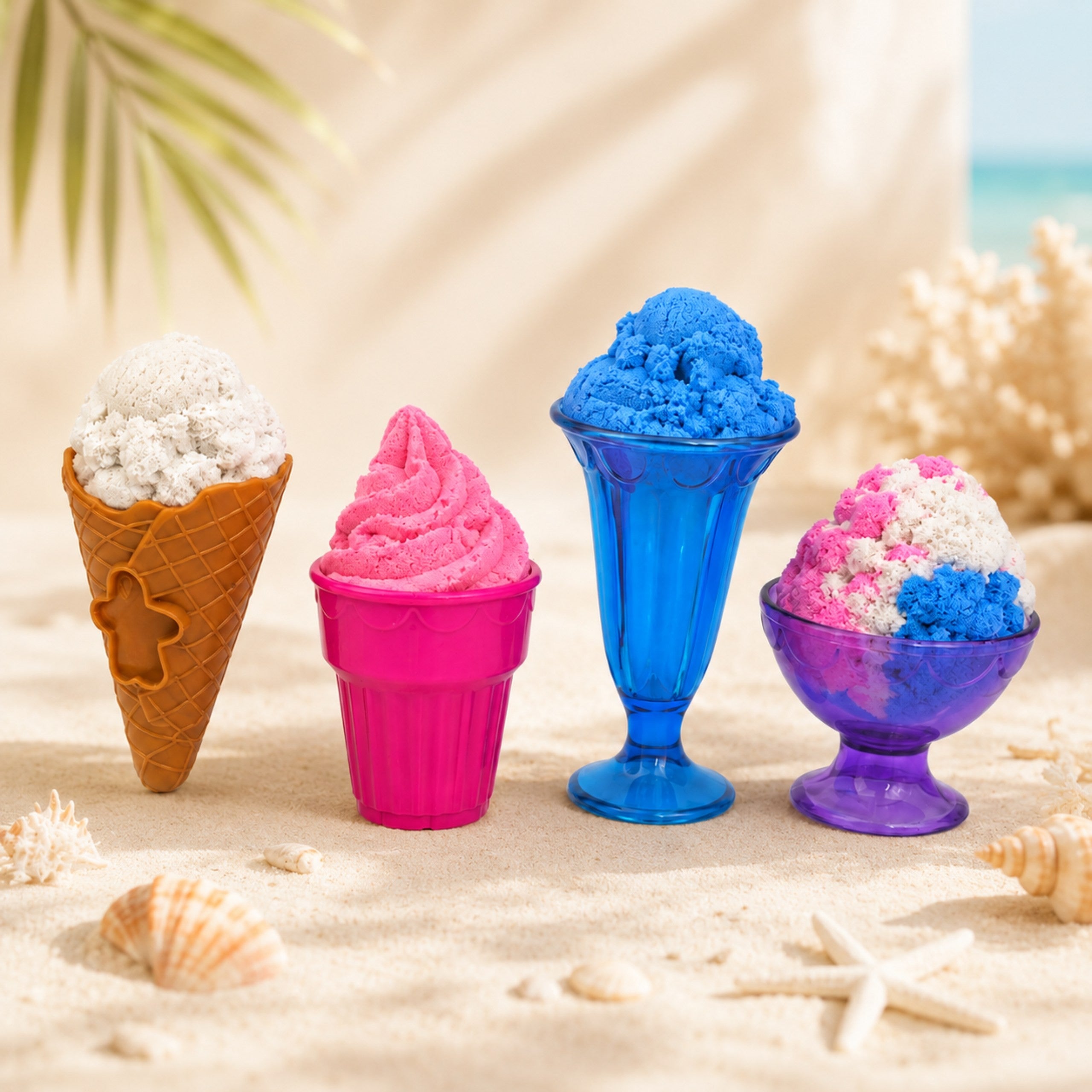 Woopie Sand Fairy Kinetic Sand Set Ice Cream Parlor Desserts 24pcs