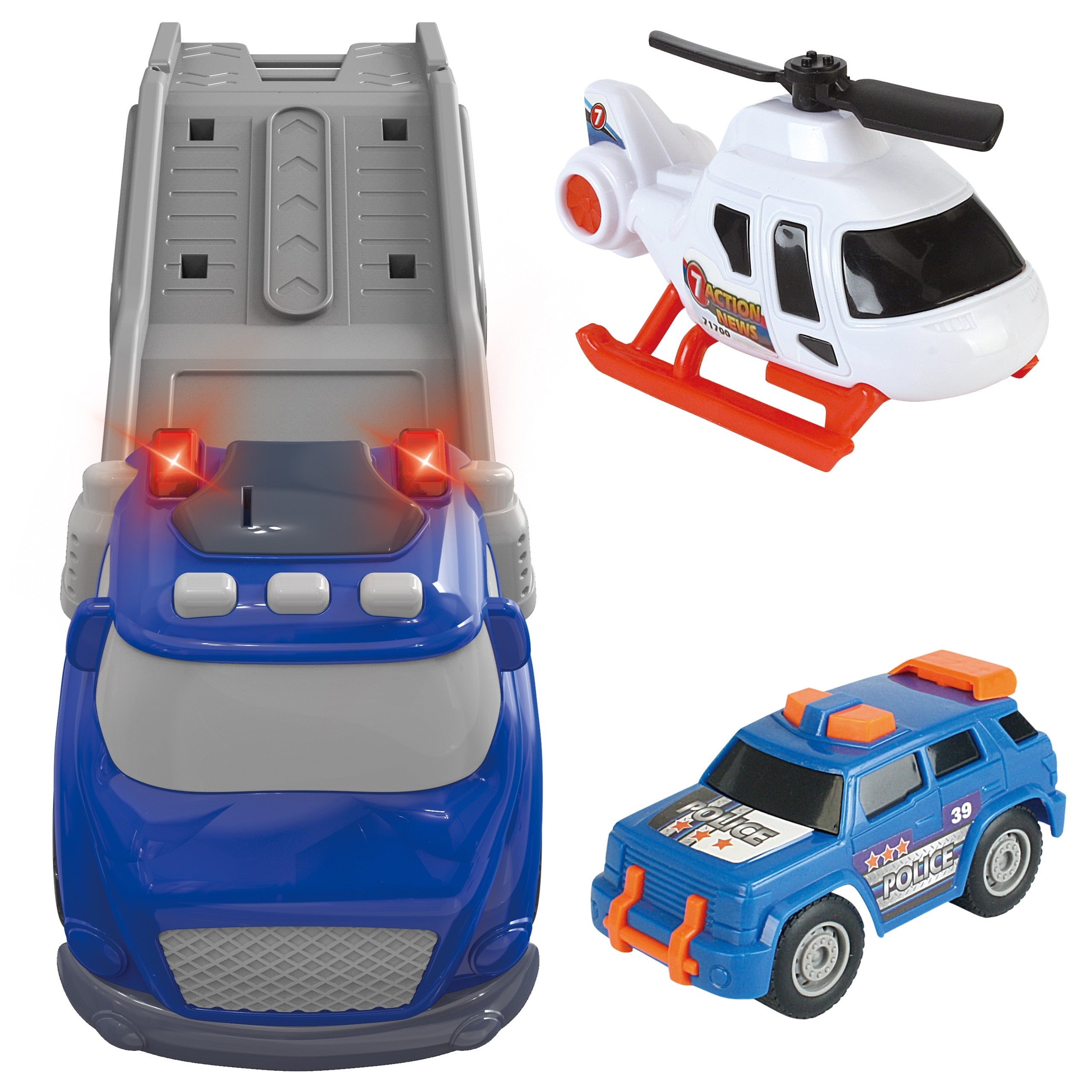 Woopie Blue Police City Truck Sound And Light Effects