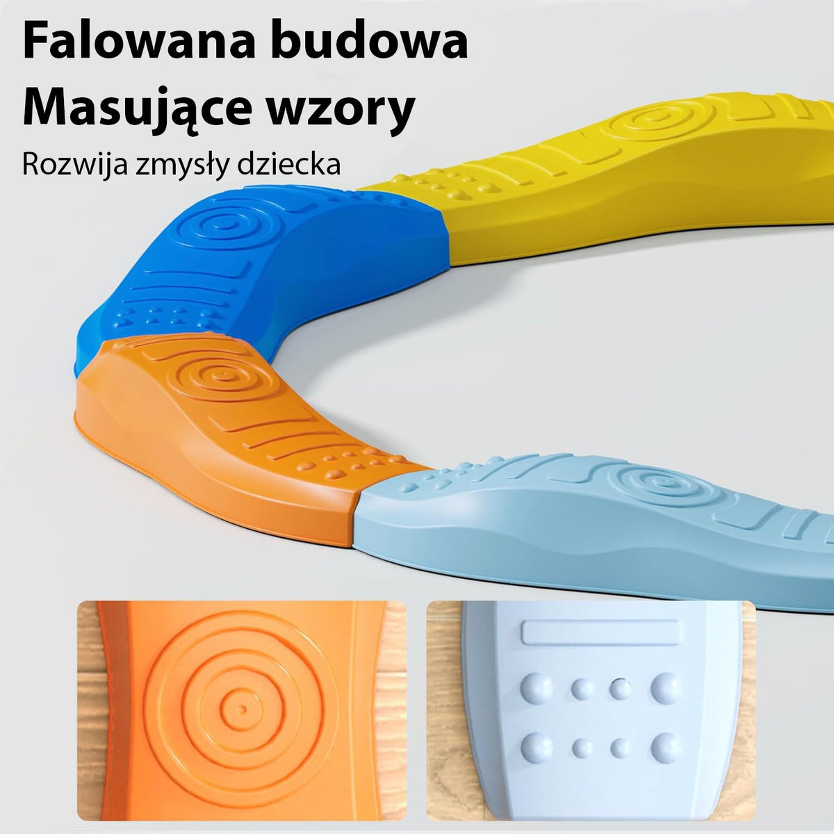 Círculo de caminho sensorial de trilha de feixe de equilíbrio modular Woopie