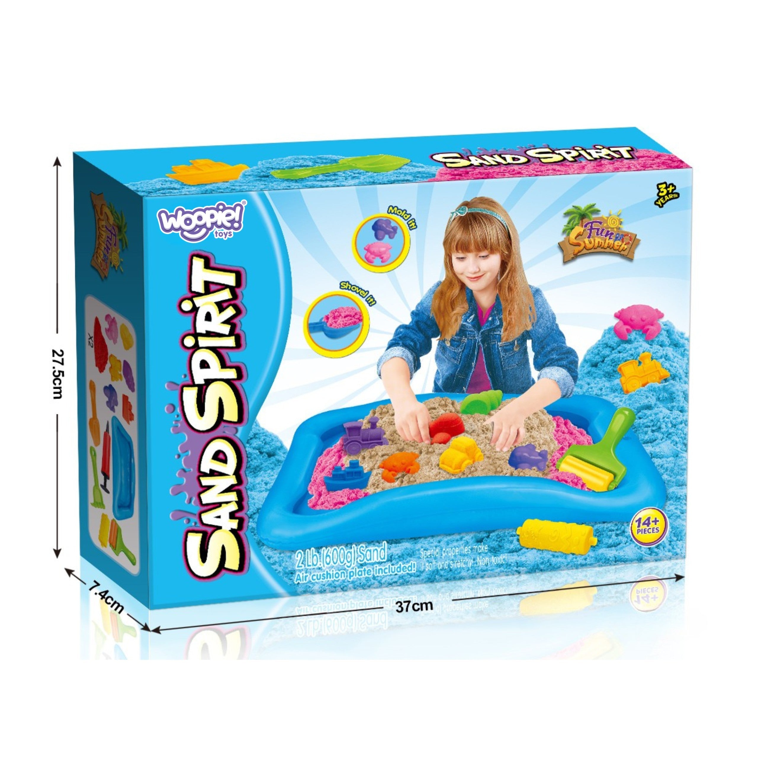 Woopie Kinetic Sand Magic Pool Set Moldes Acessórios 3+
