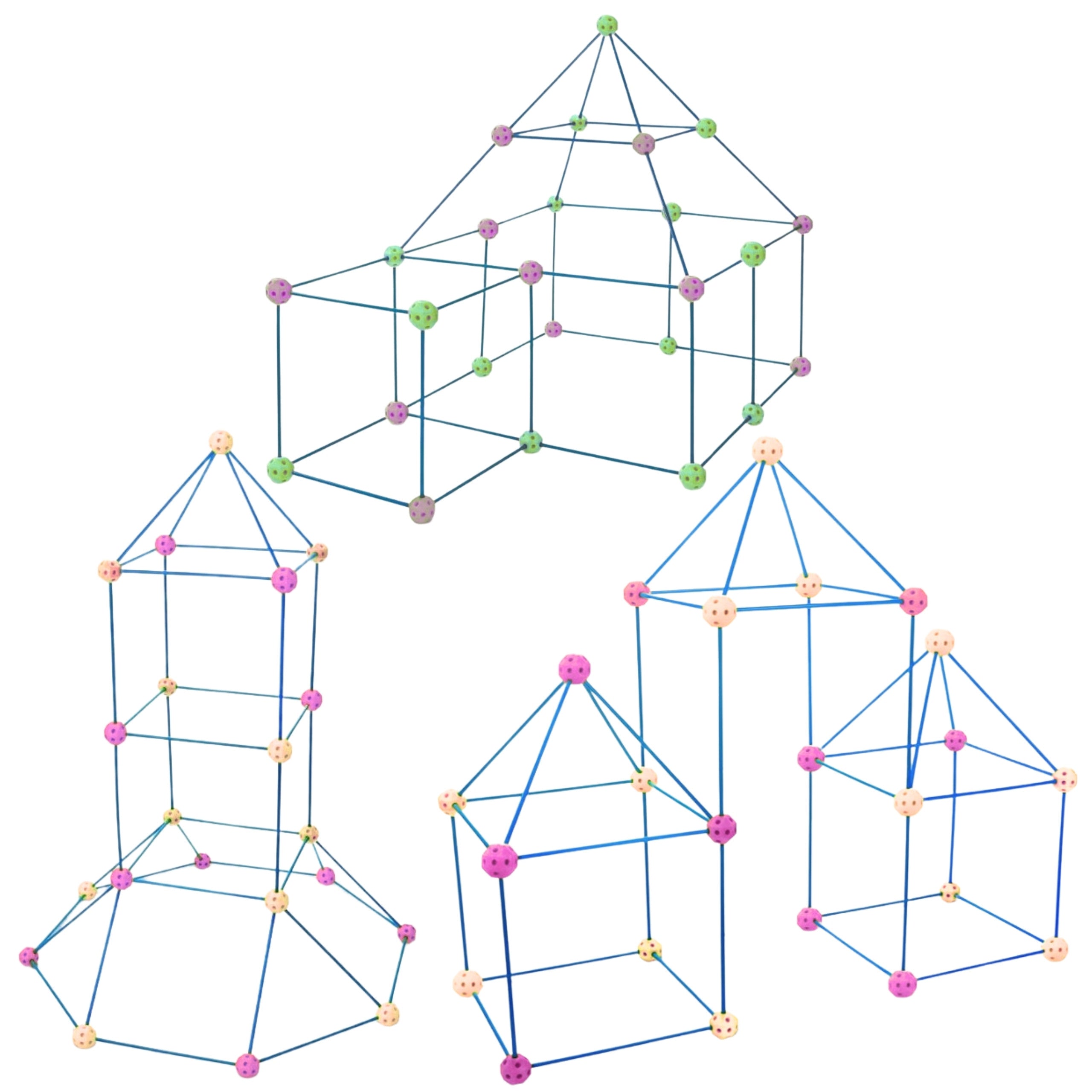 Woopie Construction Set Xxl Tent Base Tube Straws 340 Pcs.