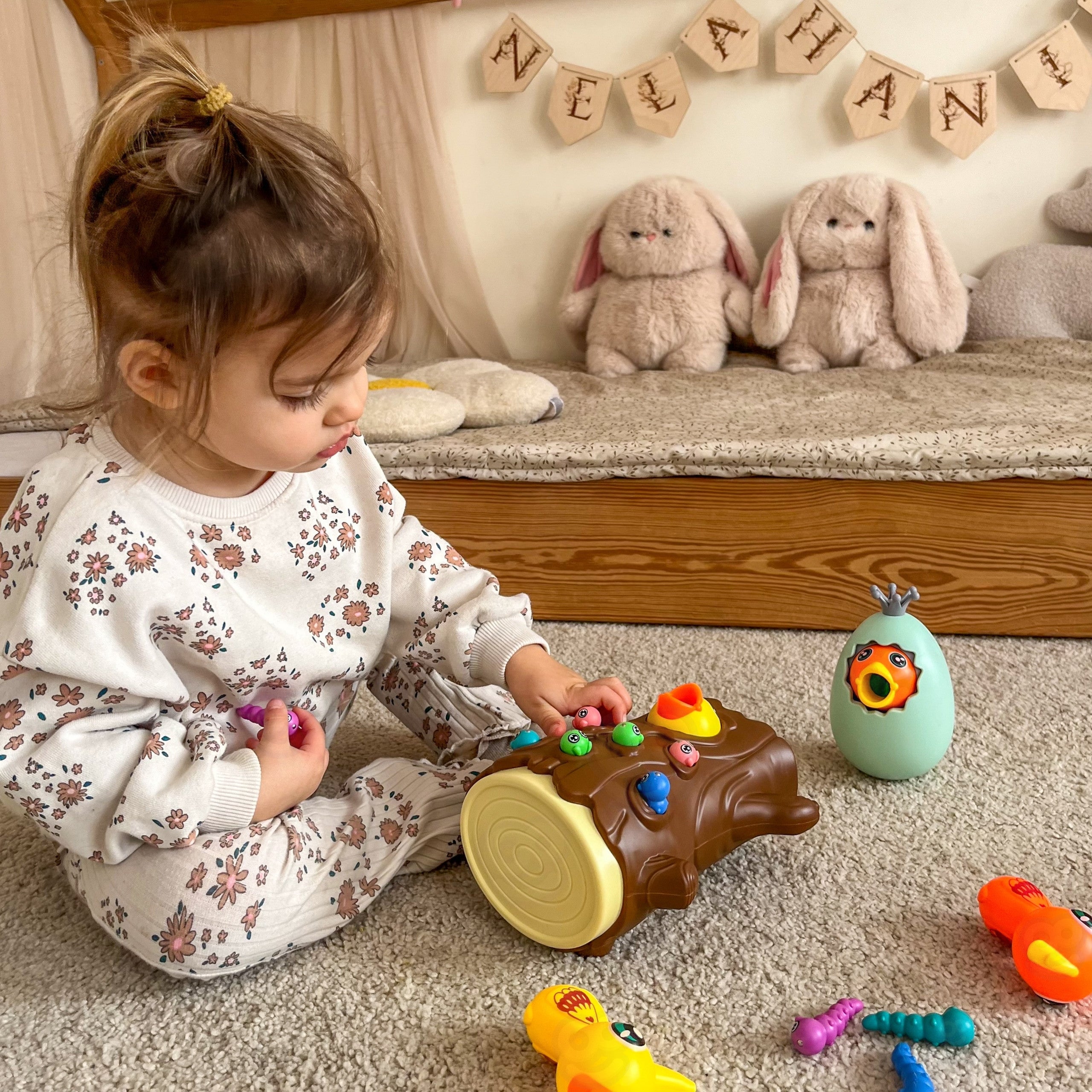 Woopie Arcade Game Catch The Bug + Piggy Bank Wanka Get Up Egg
