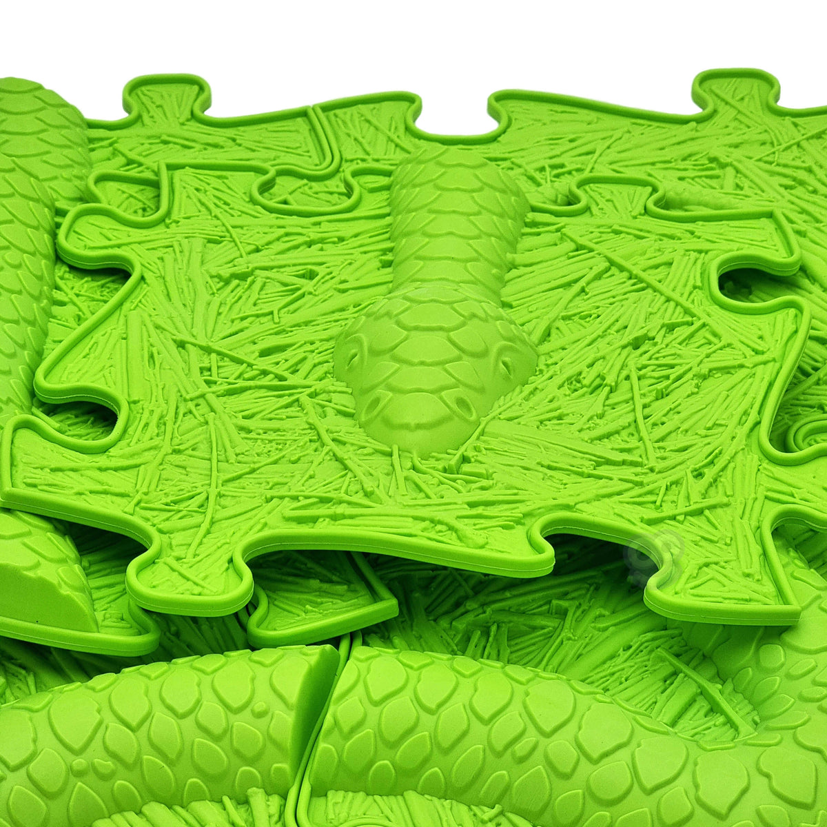 Woopie Mat Céadfach Puzal Ortaipéideach Snake Green 6 ríomhaire.