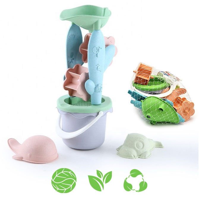 Woopie Green Bucket And Wheel Set 4 Pcs. Biodegradable Organic Material