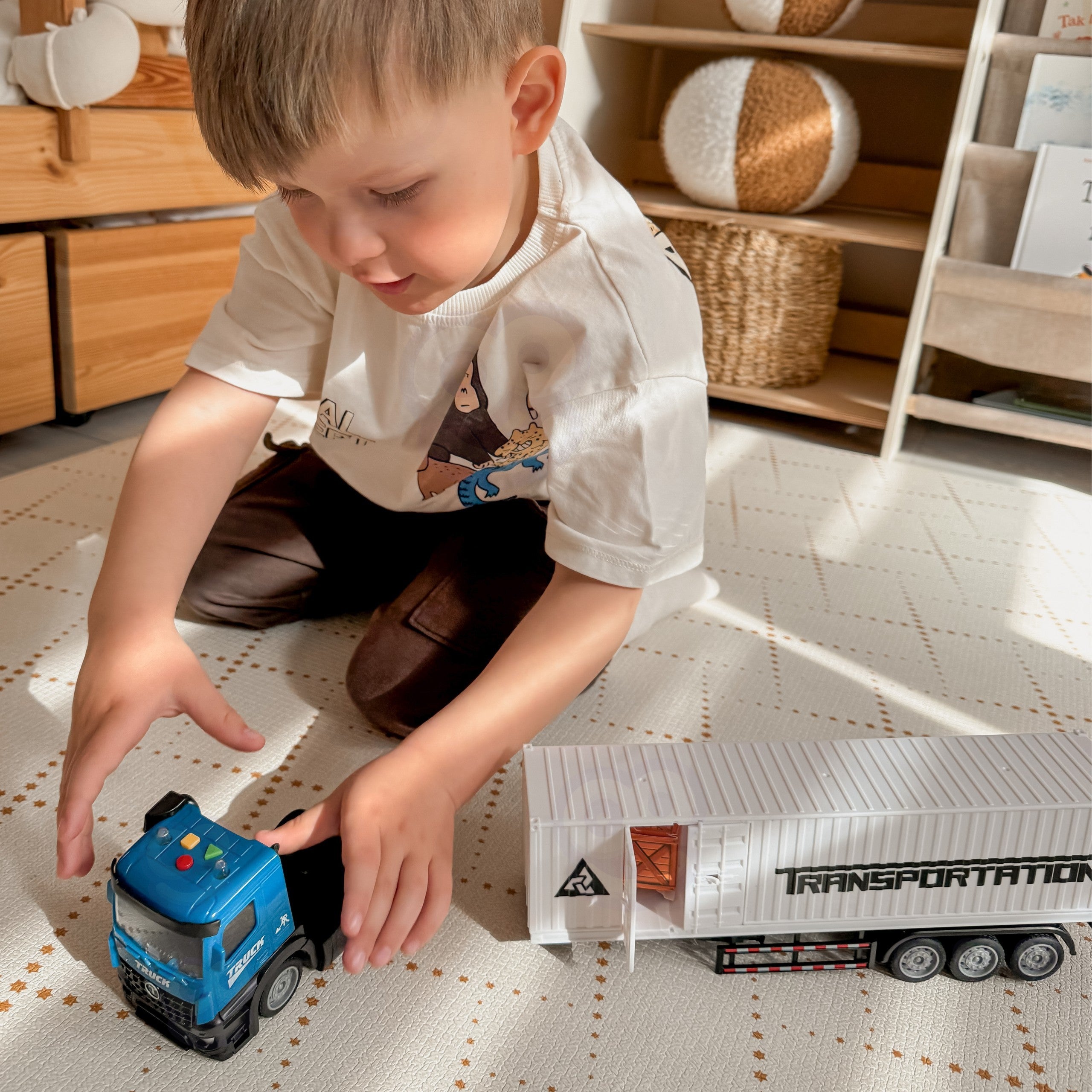 Woopie Container Truck med lys og lydeffekter!