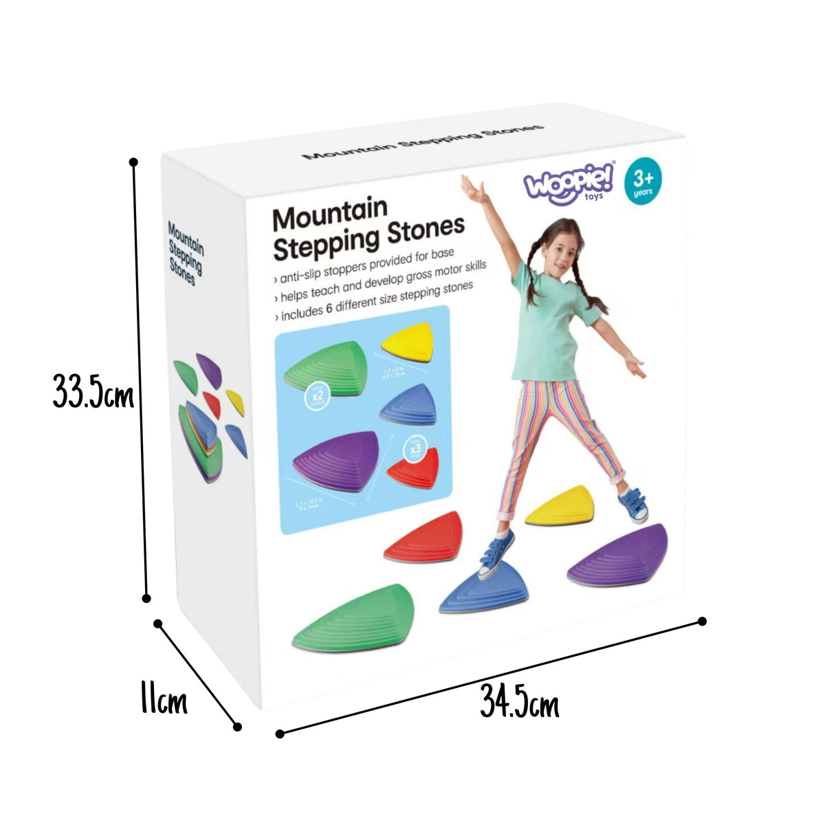 Woopie Sensory Stones Balance Training Protišmykové 6 ks.