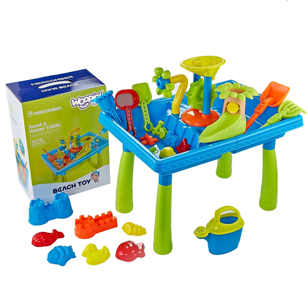 Woopie Water Table 2 In 1 Palm Sandbox 18 Pcs.