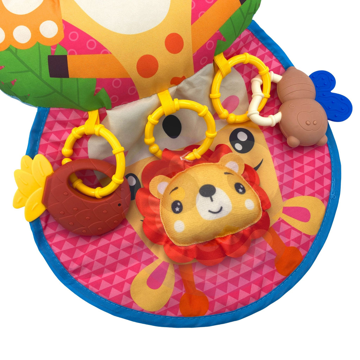 Woopie Baby Pillow Croissant Interactive Educational Mat Rattle Teether