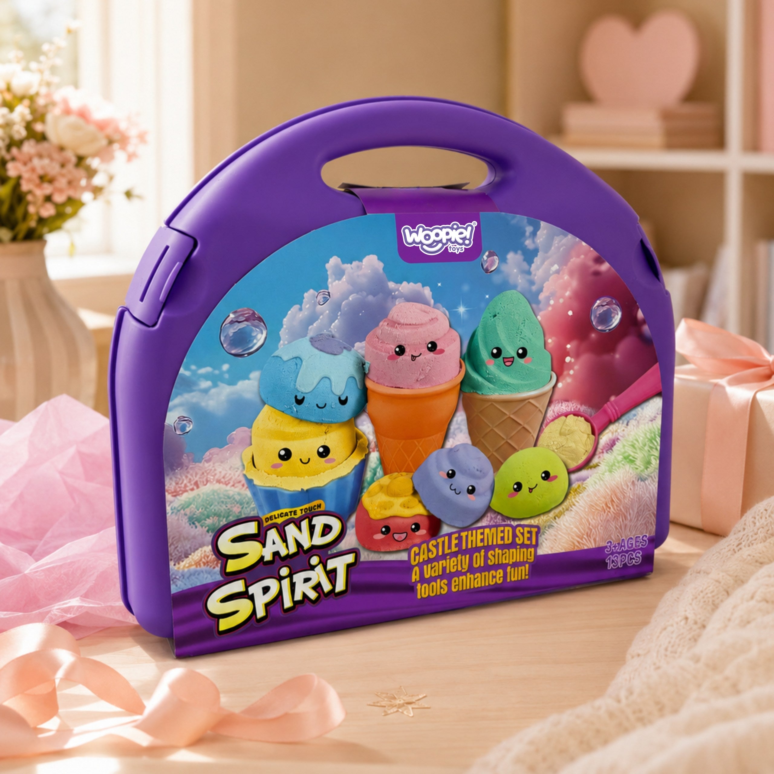 Sand Fairy Kinetic Sand Set Zmrzlinářství 13 ks