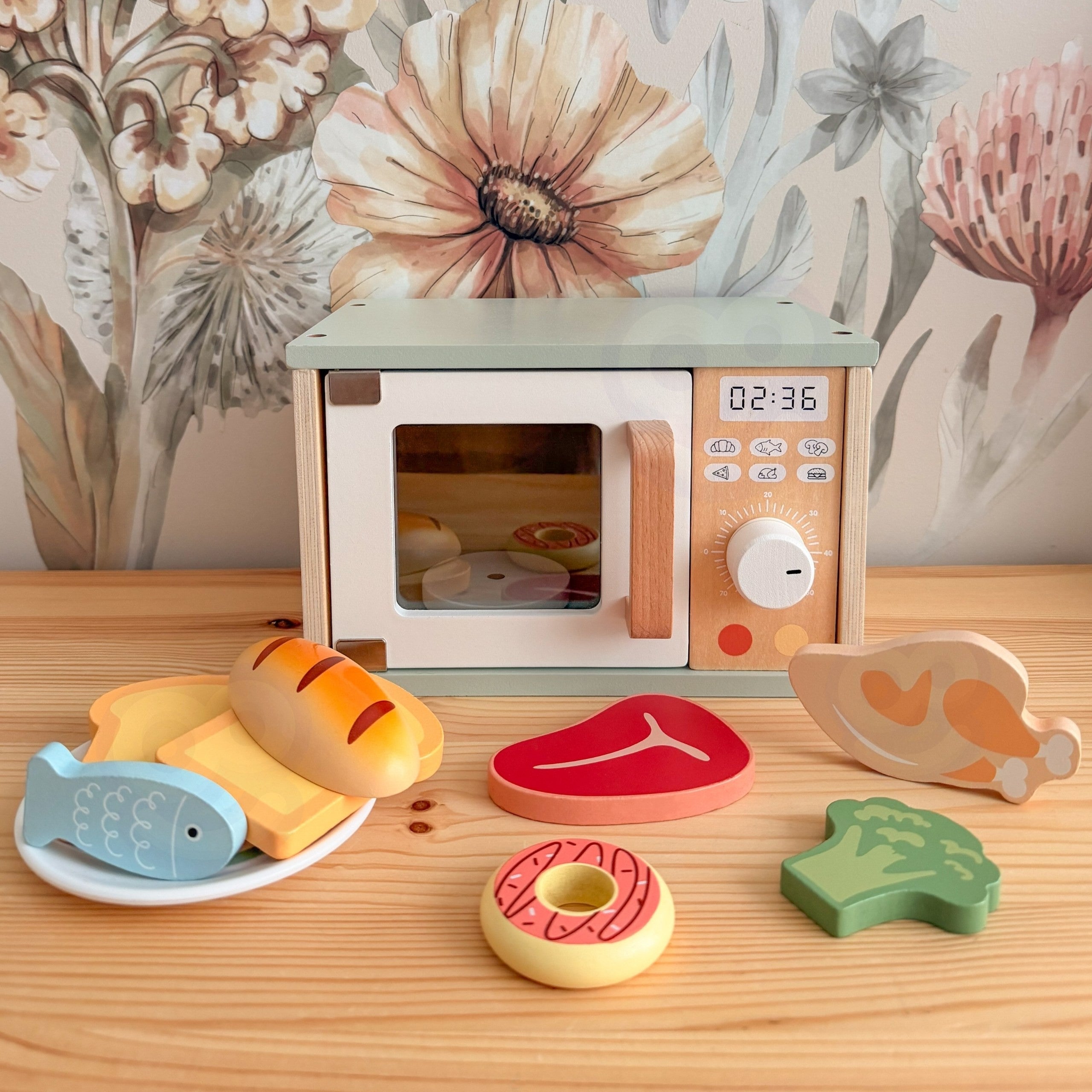 Комплект храна за дървена микровълнова фурна Tooky Toy