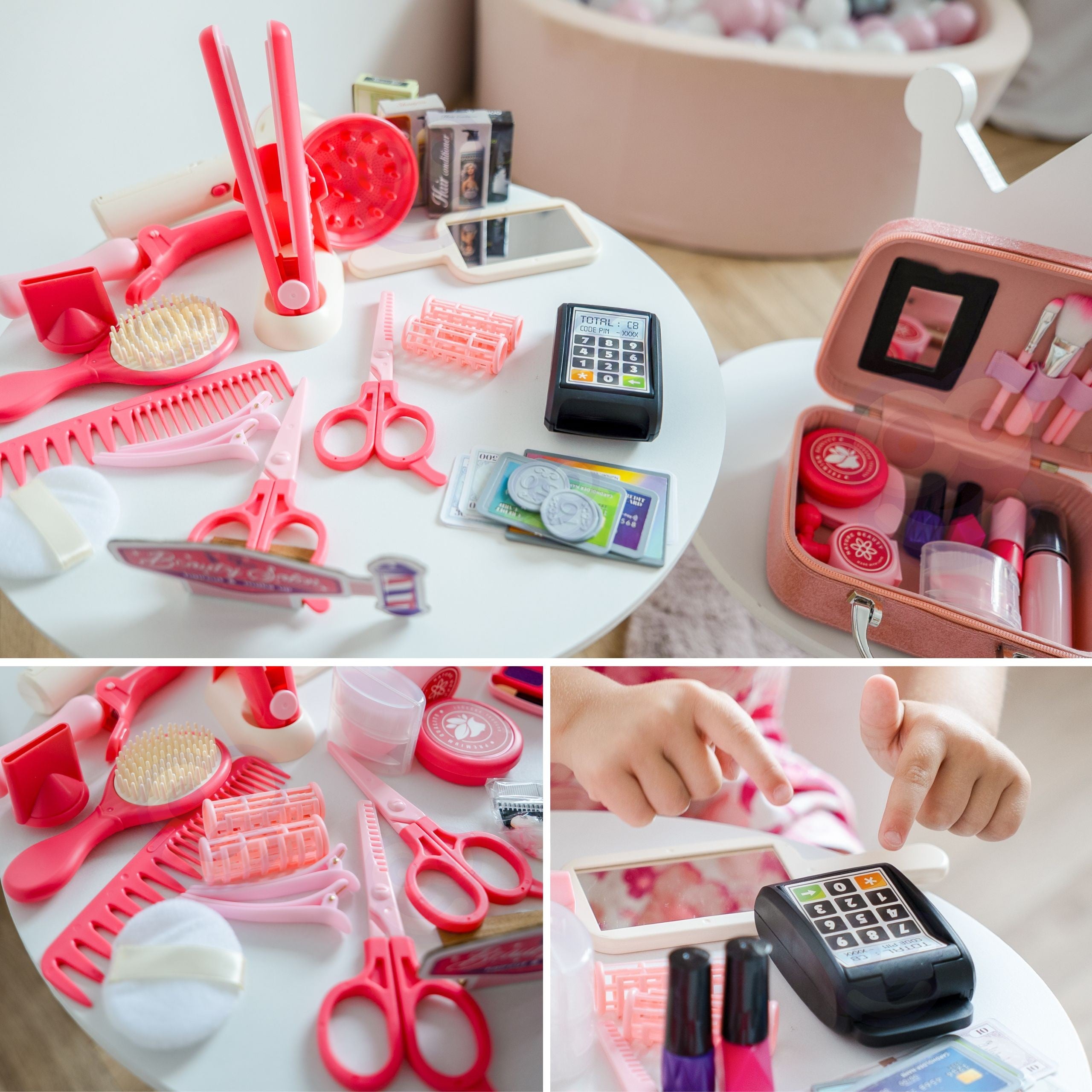 Woopie Hair Salon Cosmetic Case In A Box 2 In 1 43 Pcs.