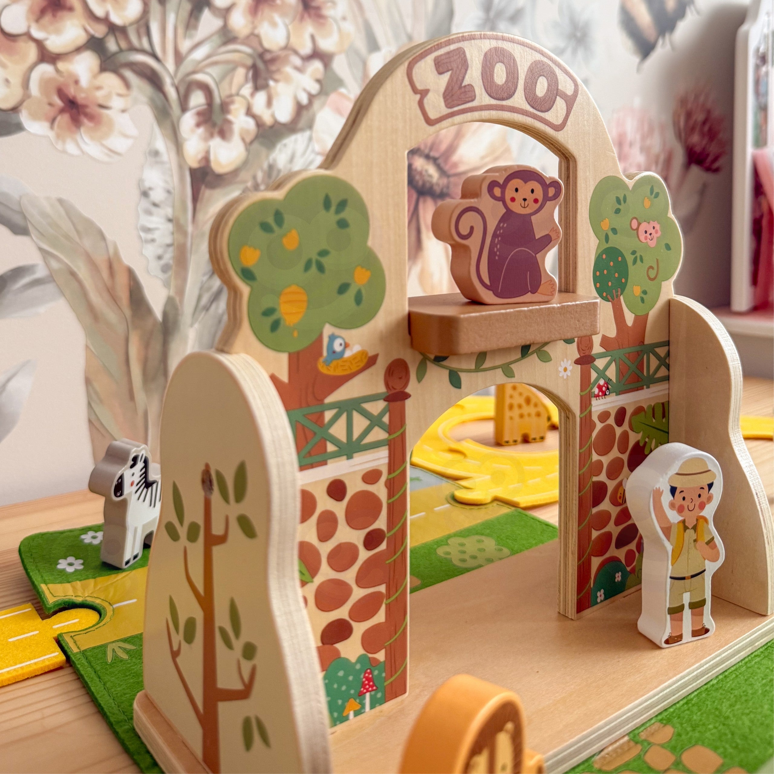 Комплект преносима чанта за животни Tooky Toy Mini Zoo