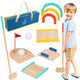 Drewniany zestaw golfowy Toyy Toy dla 2 osób 13 szt.