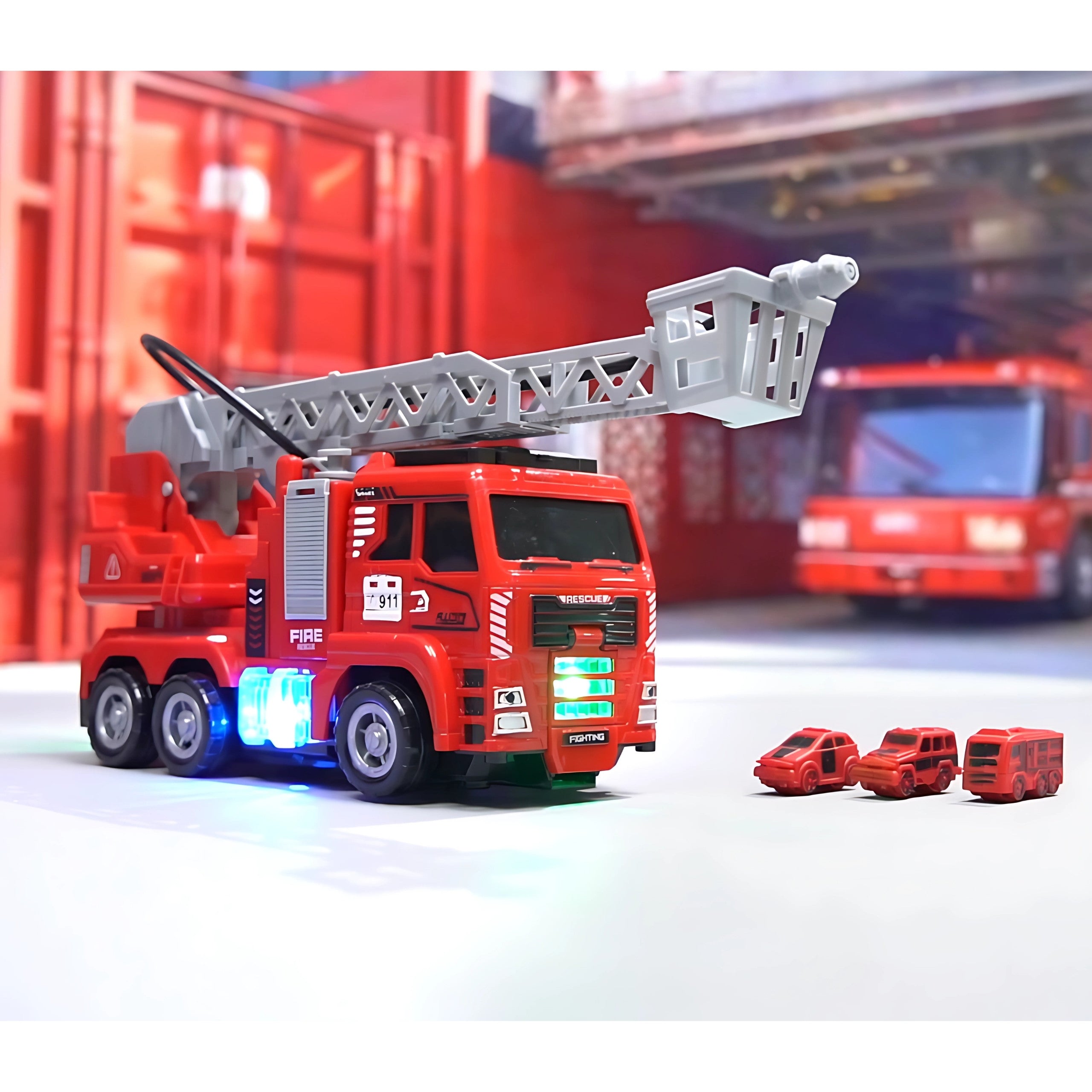 Woopie Interactive Fire Truck With Moving Ladder
