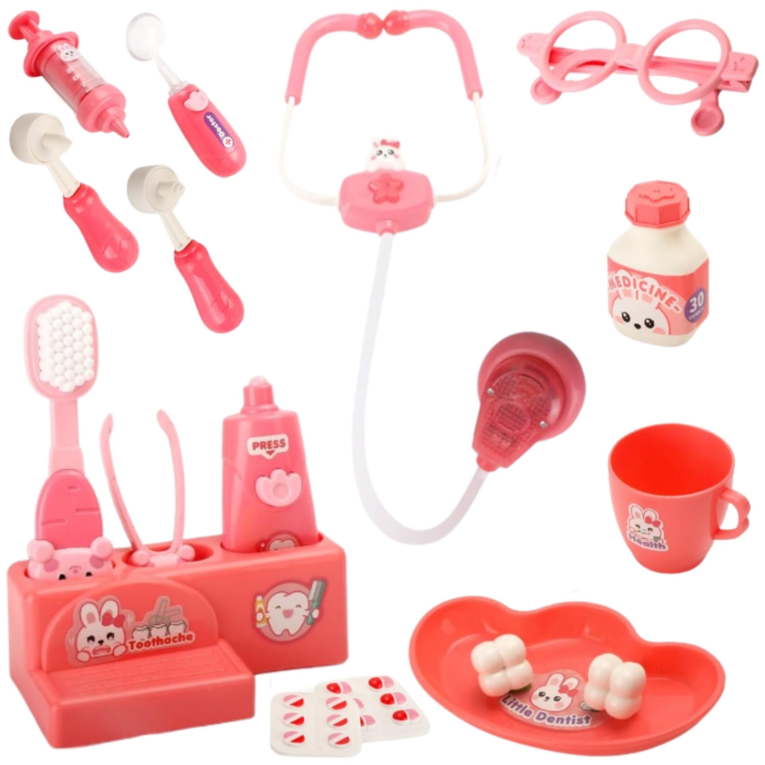 Woopie Little Dentist Set Unicorn Head Accessories