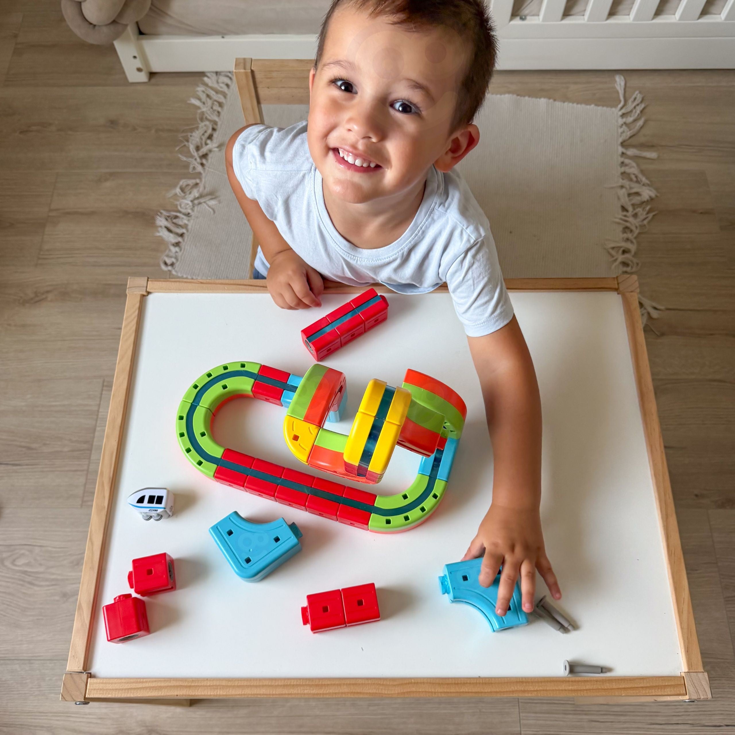 Woopie Magic Cube Train Construction Blocks Antigravitation Magnetic Track 32 st.
