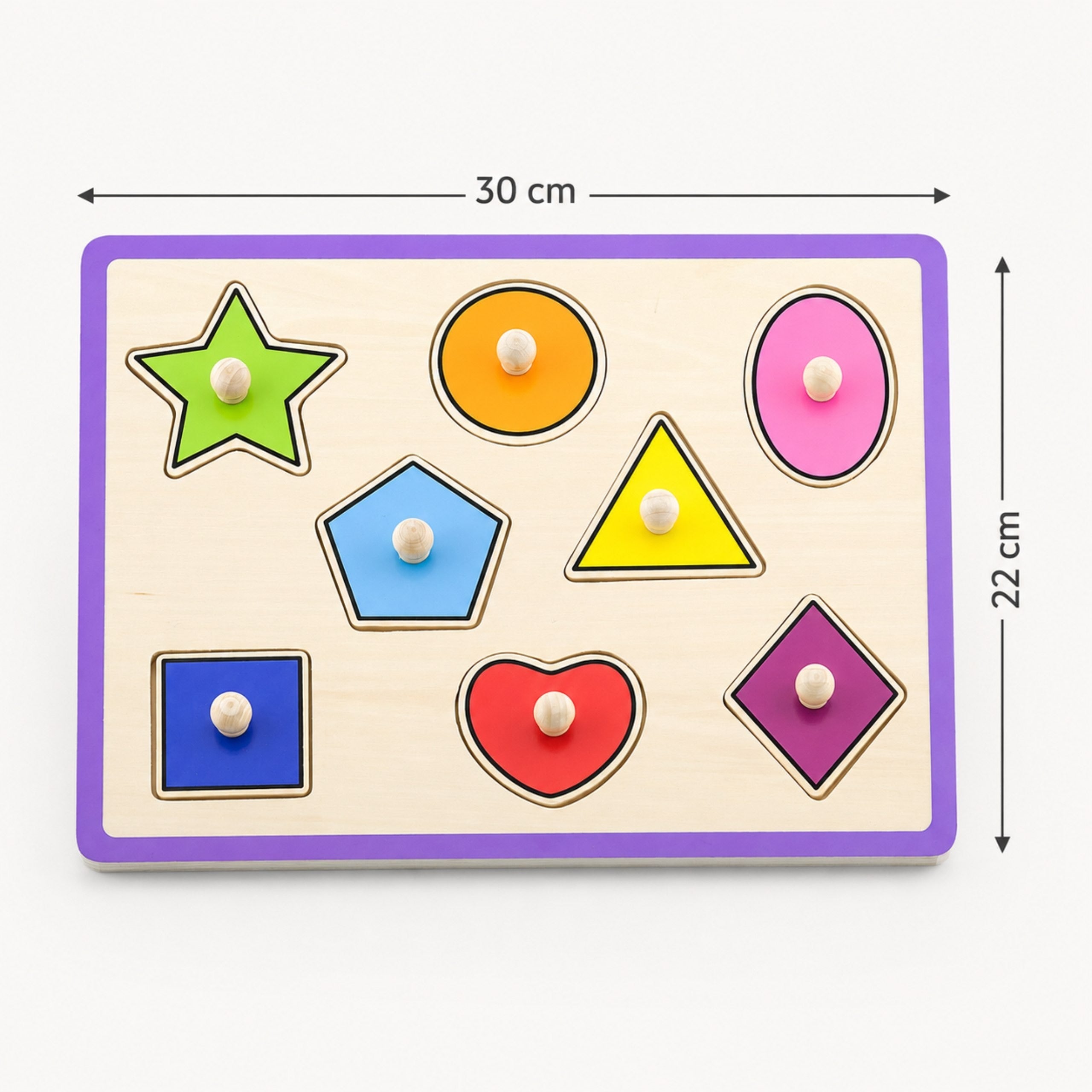 Viga Puzzle In Legno Con Manici E Mensola 7 Pz.