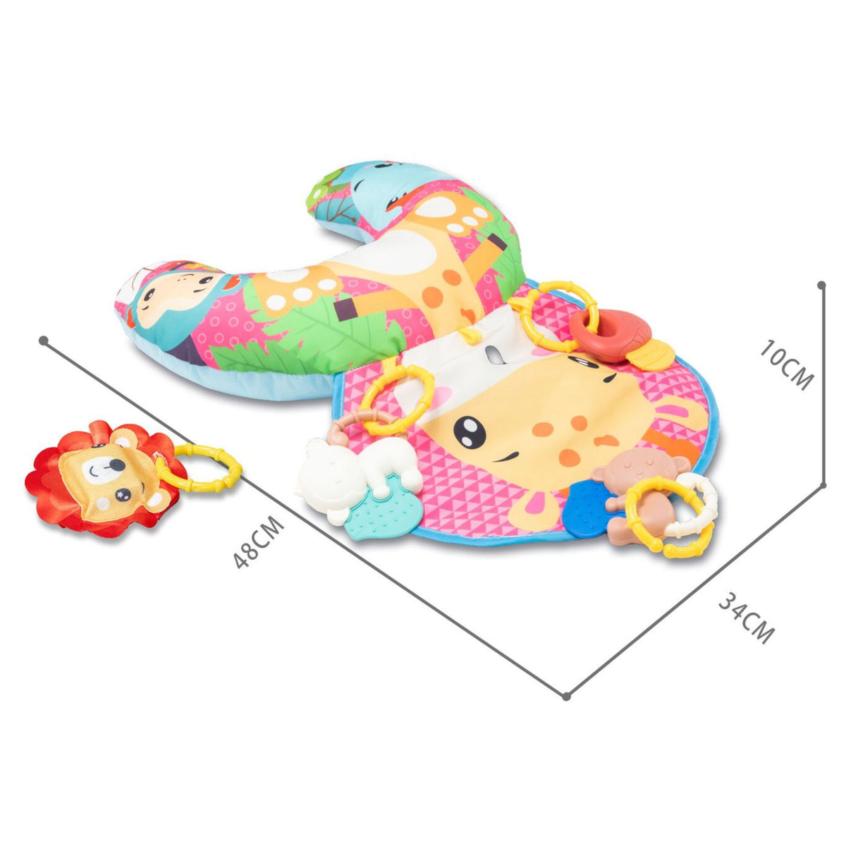Woopie Baby Pillow Croissant Interactive Educational Mat Rattle Teether
