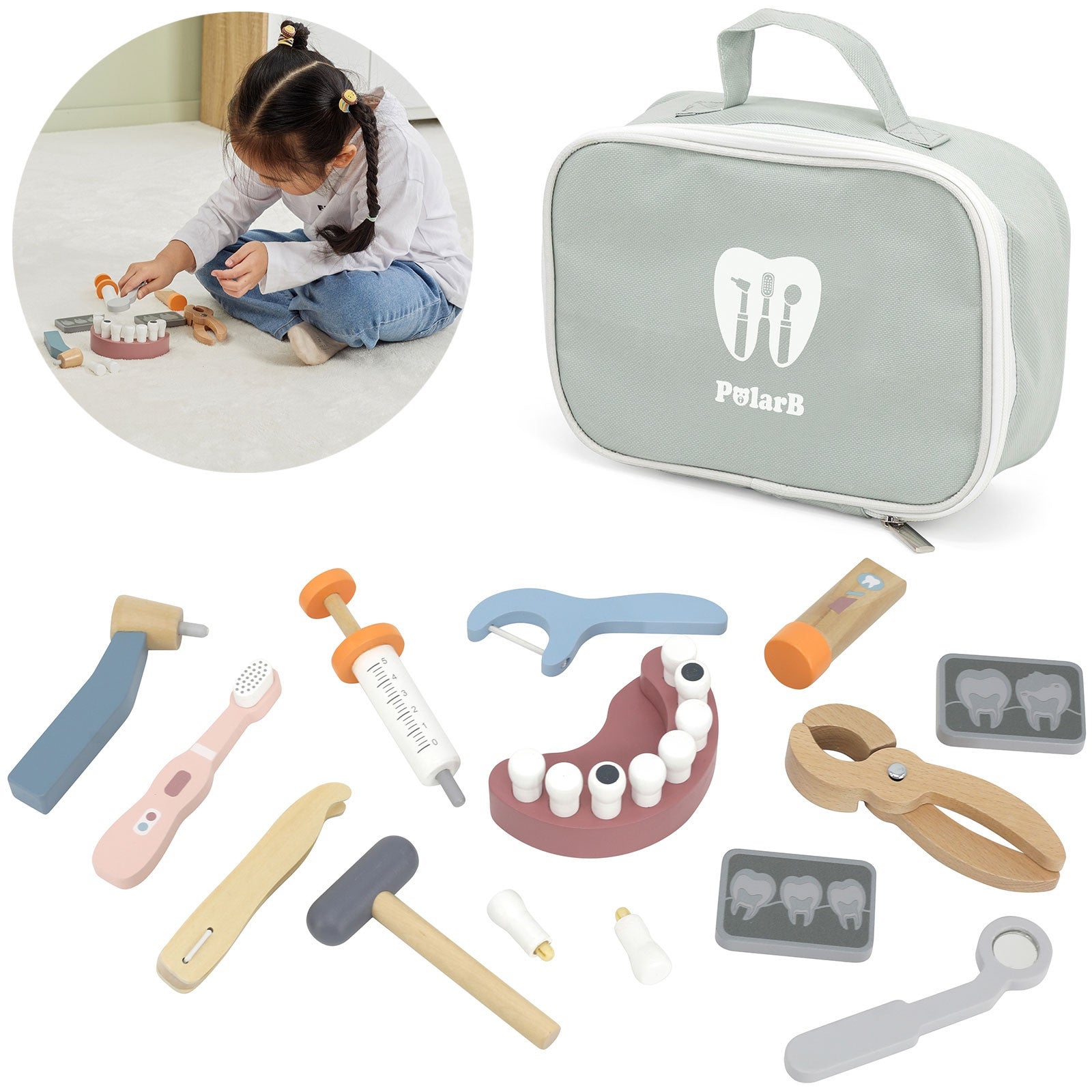 Viga Polarb Kit de dentiste en bois
