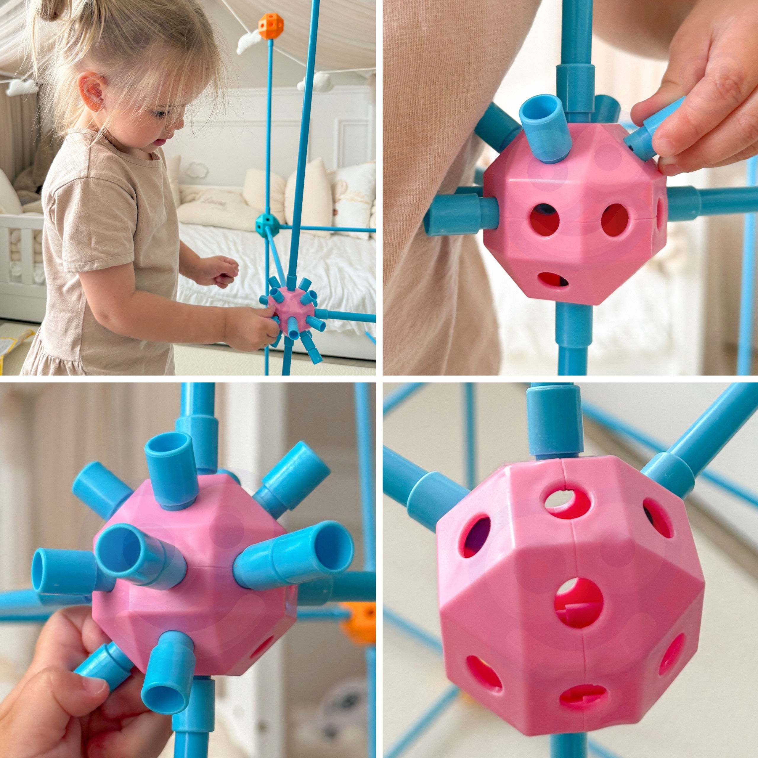 Woopie Construction Set Xxl Pajitas De Tubo De Base De Carpa 340 Piezas.
