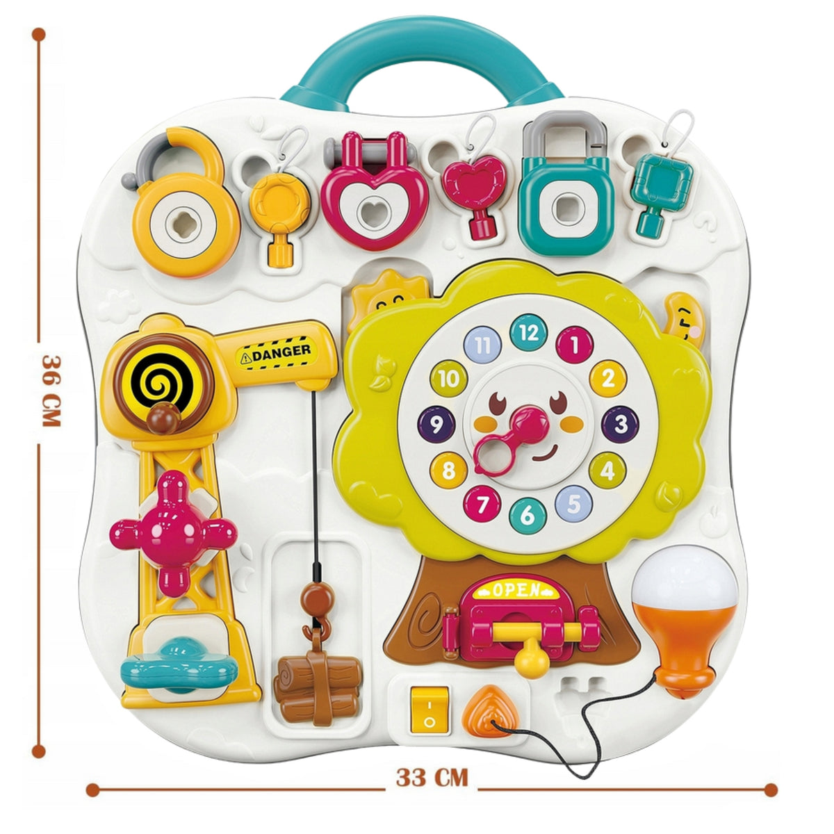 Woopie Montessori Manipulativ Sensory Interactive Board för småbarn