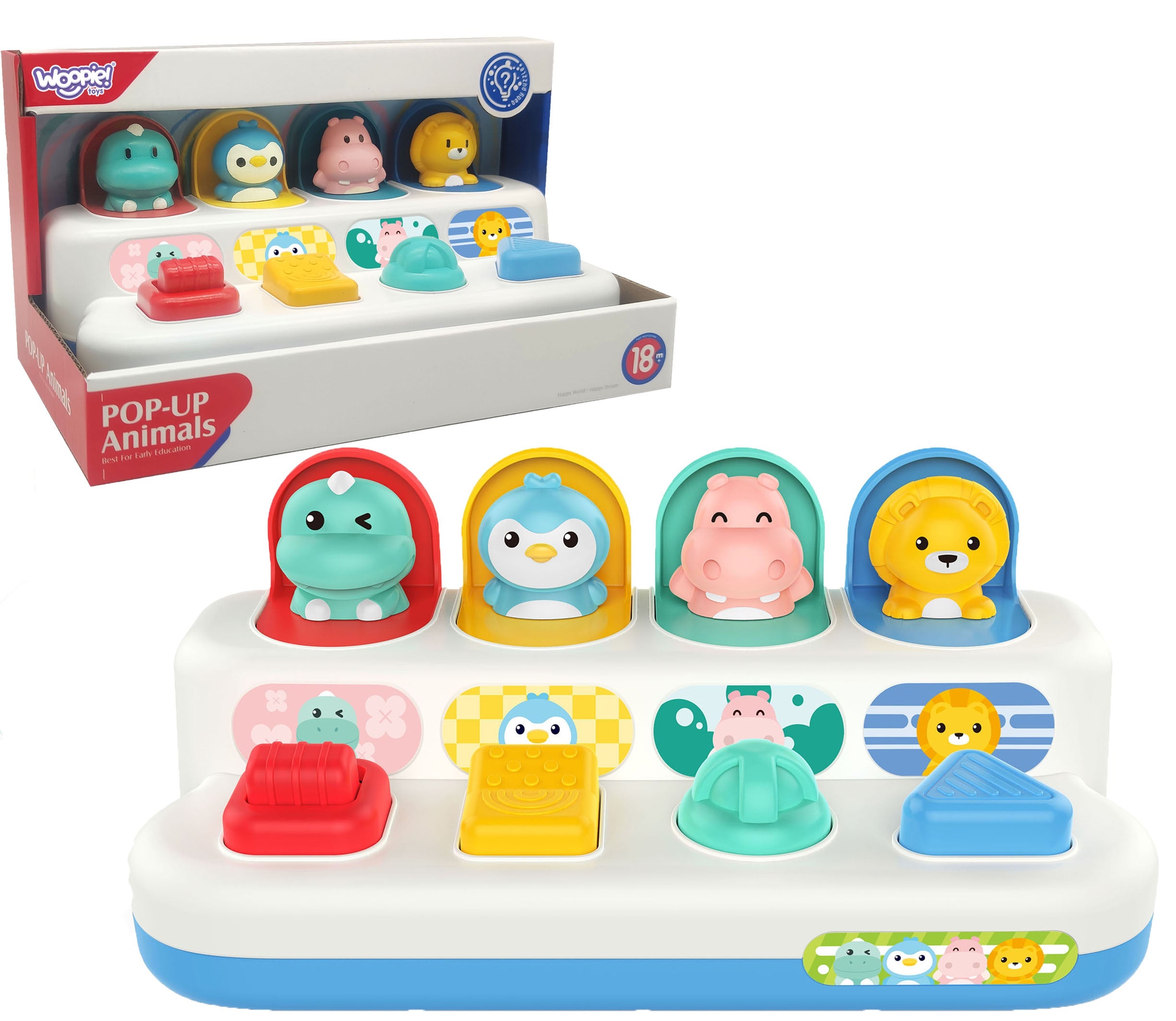 Woopie Бебешка образователна играчка Изскачащи животни