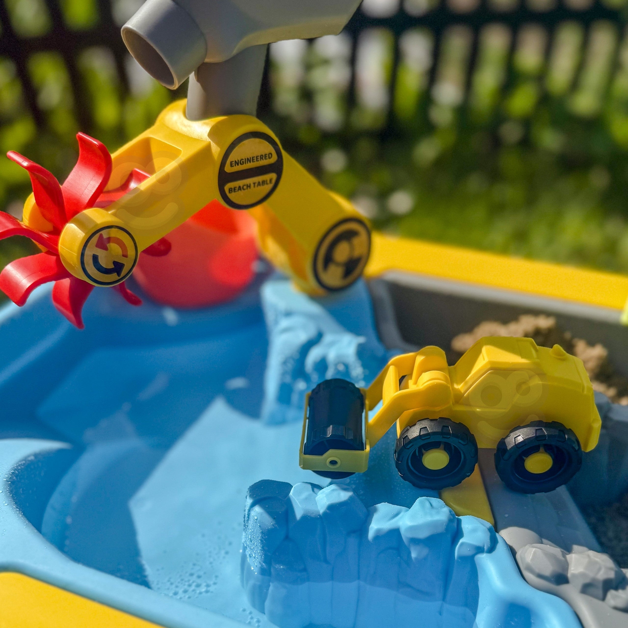 Woopie Water Table 2 In 1 Sandbox Construction Site + 4 Cars 12 Pcs.