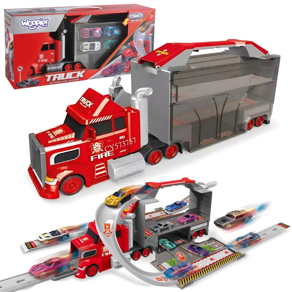 Woopie Truck Tow Truck Garage Race Track Set