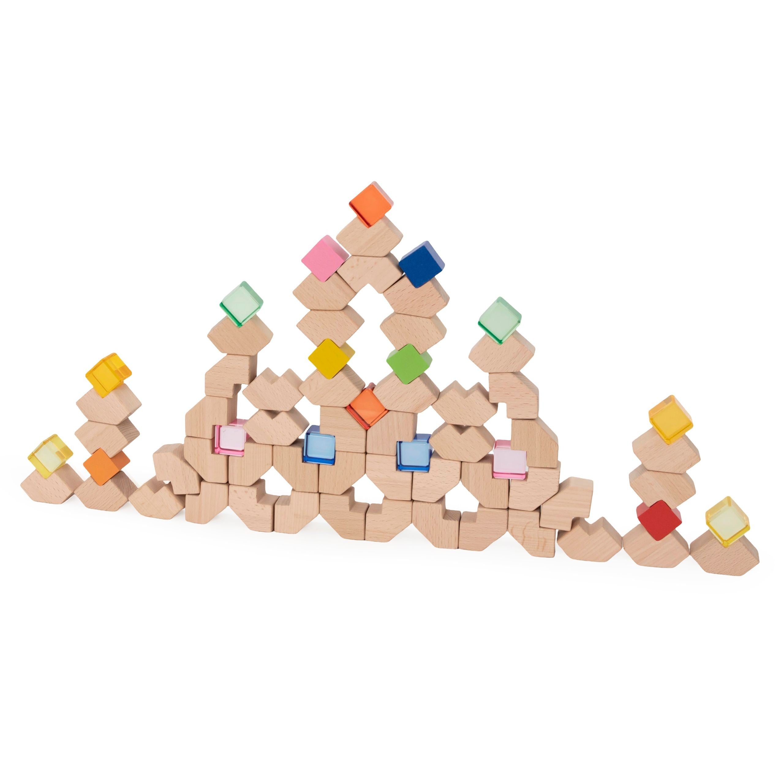 Viga Holz-Acryl-Lichtblöcke, Konstruktion, 66 Stück, 18 m+