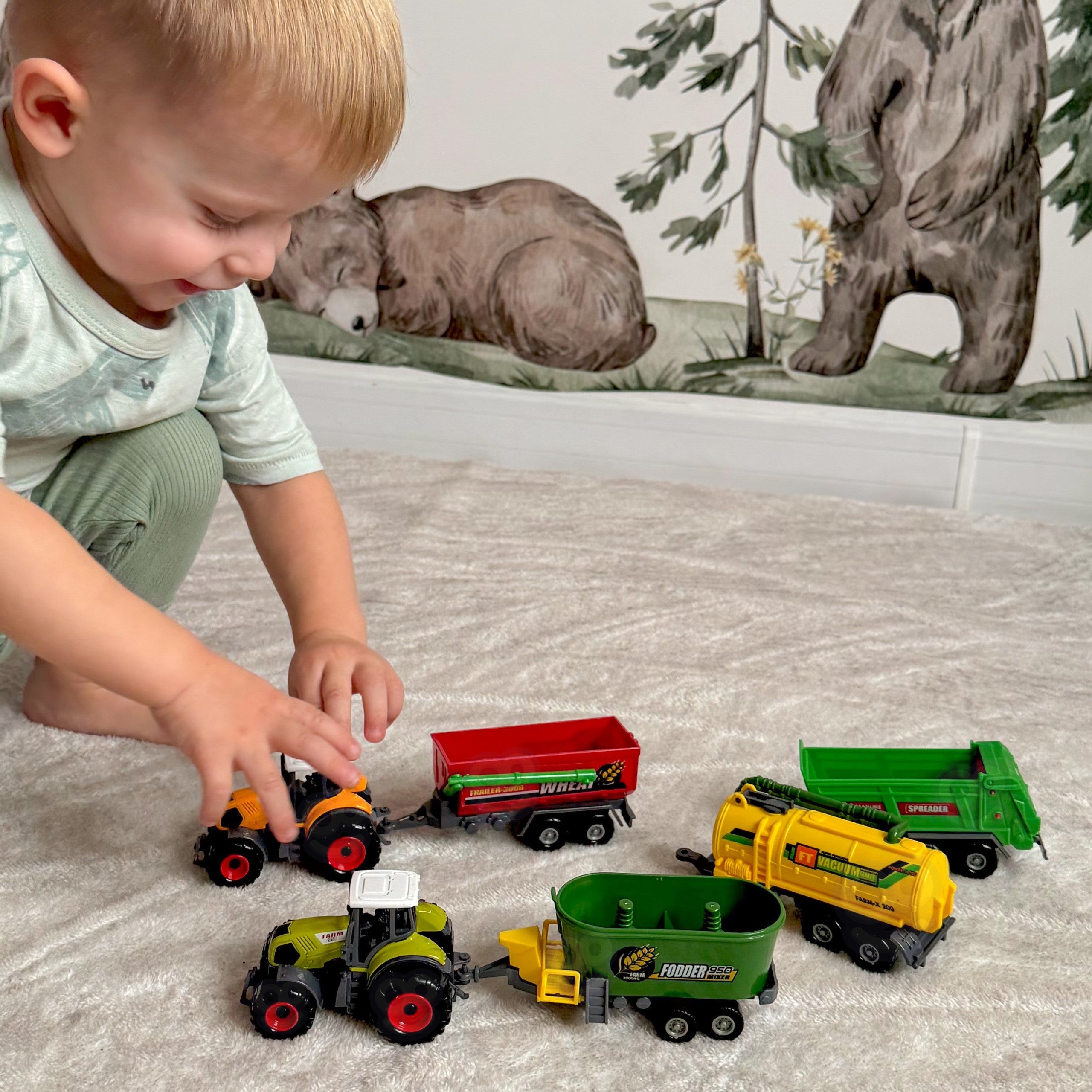 Woopie Mini Farmer Комплект трактори с ремаркета