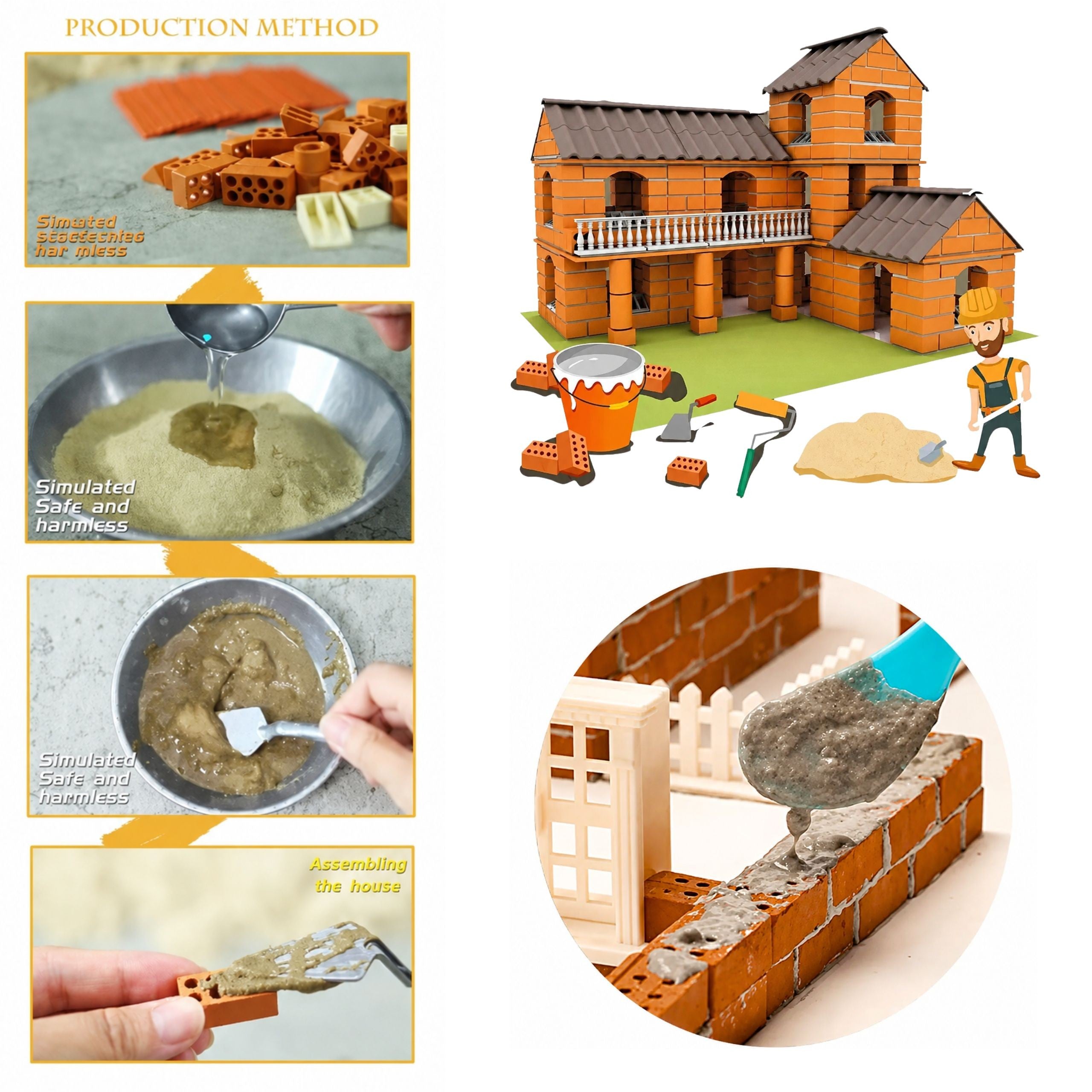 Woopie Brick Villa Construction Set 461 Pieces For Children
