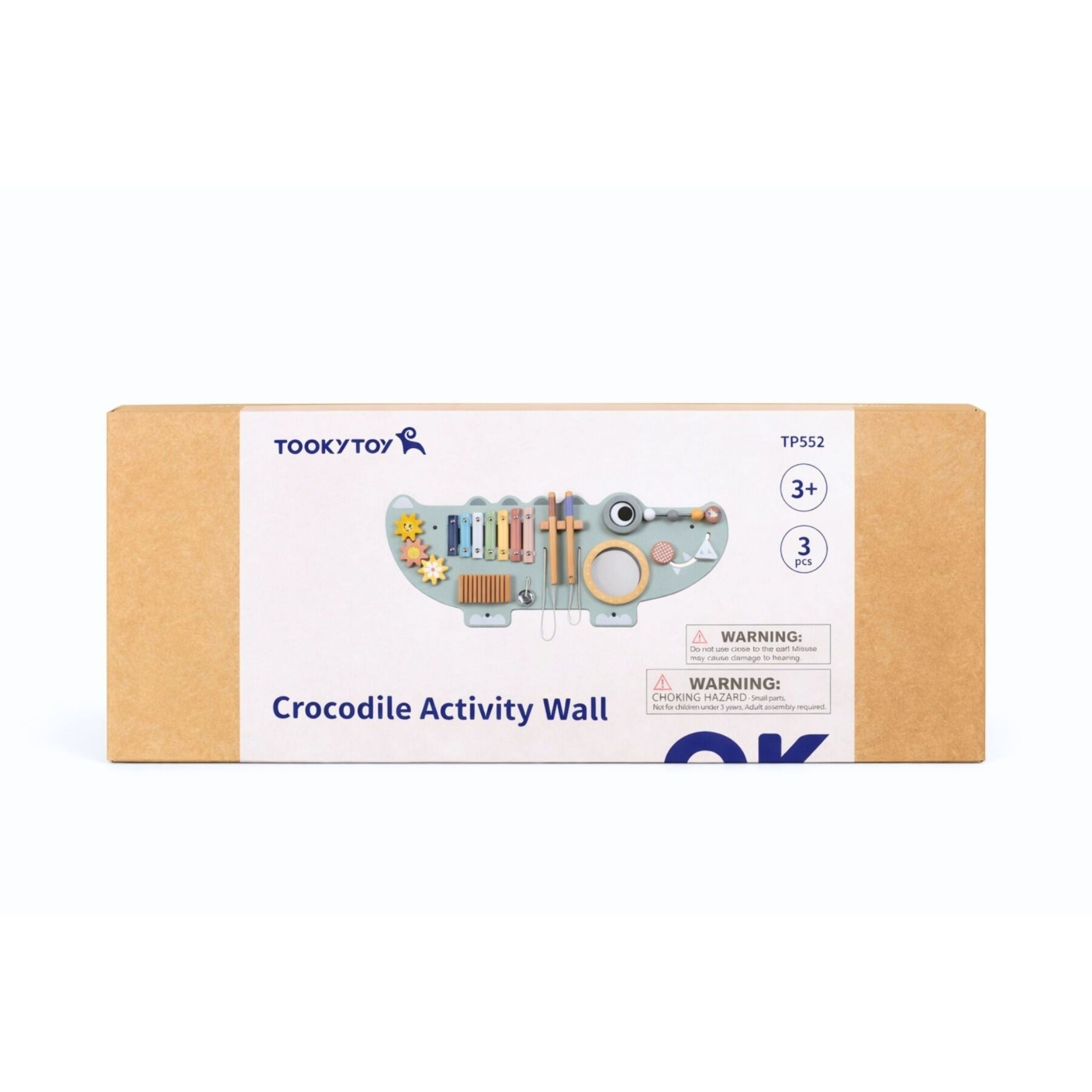 Tooky Toy Wooden Manipulative Board Crocodile 3 Pcs.