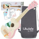 Класическа световна дървена китара Ukulele за деца, розова