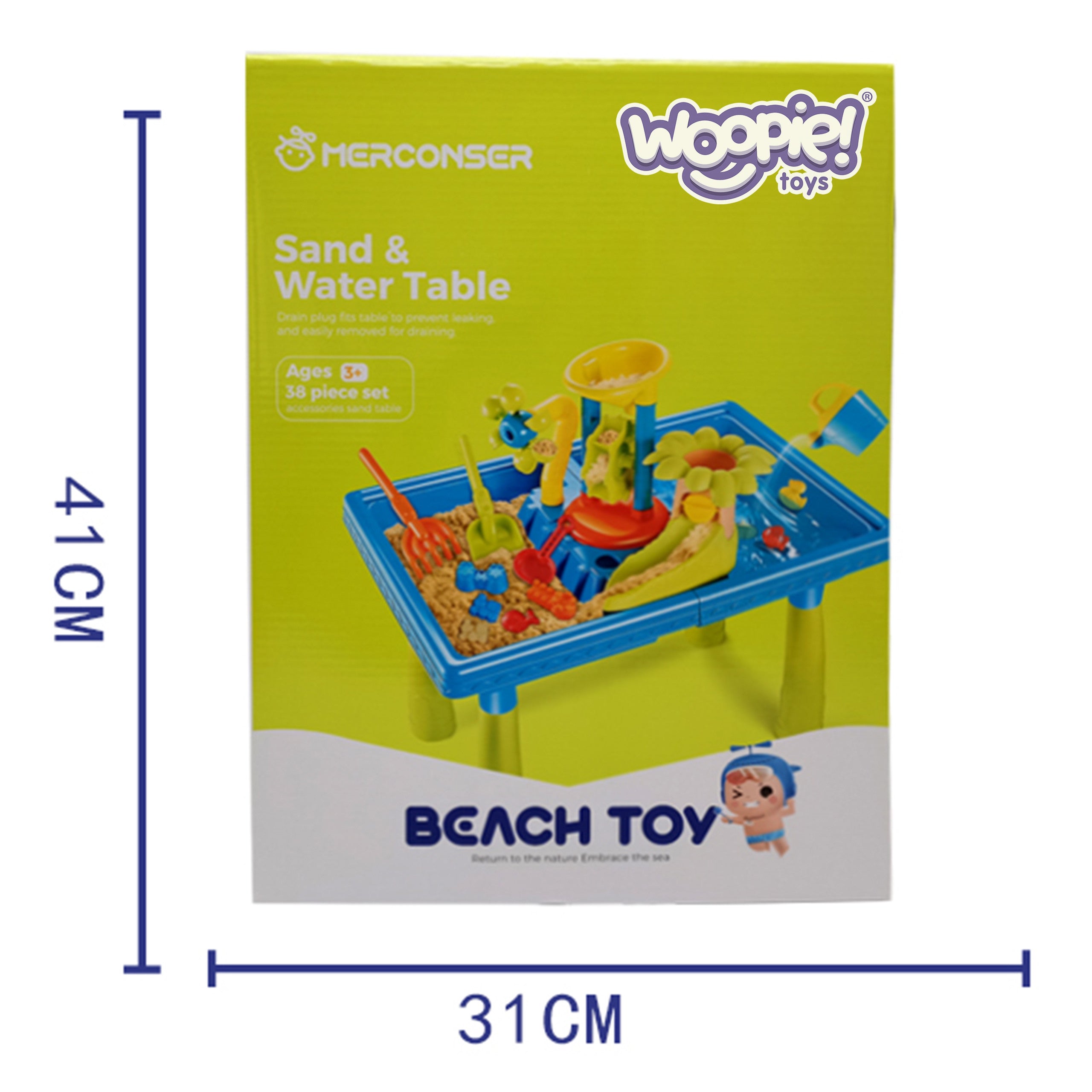 Woopie Water Table 2 In 1 Palm Sandbox 18 Pcs.