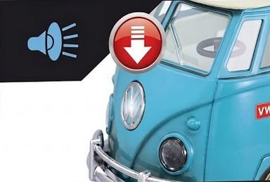 Woopie Classic Surf Bus Car Med Lys Og Lyd Model 1:14