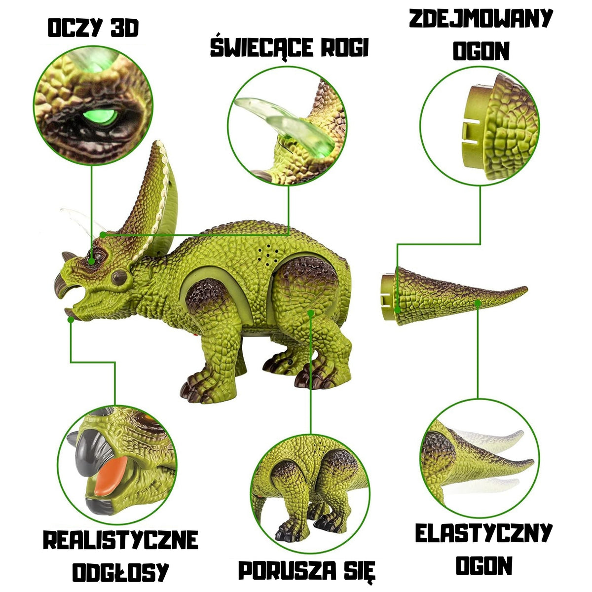Woopie Triceratops, robot dinosauro radiocomandato telecomandato