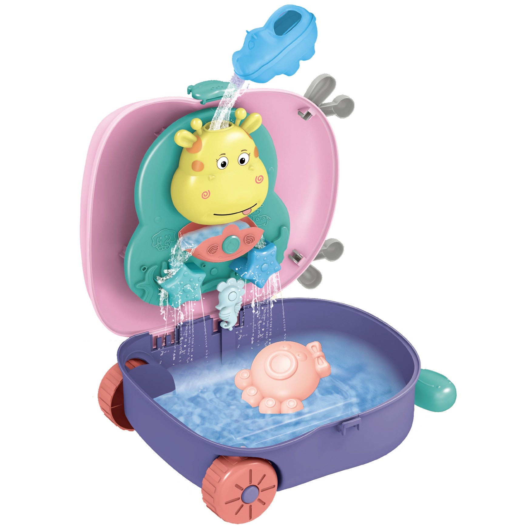 Conjunto de caixa de areia 3 em 1 Woopie: mala de cervo + brinquedo aquático