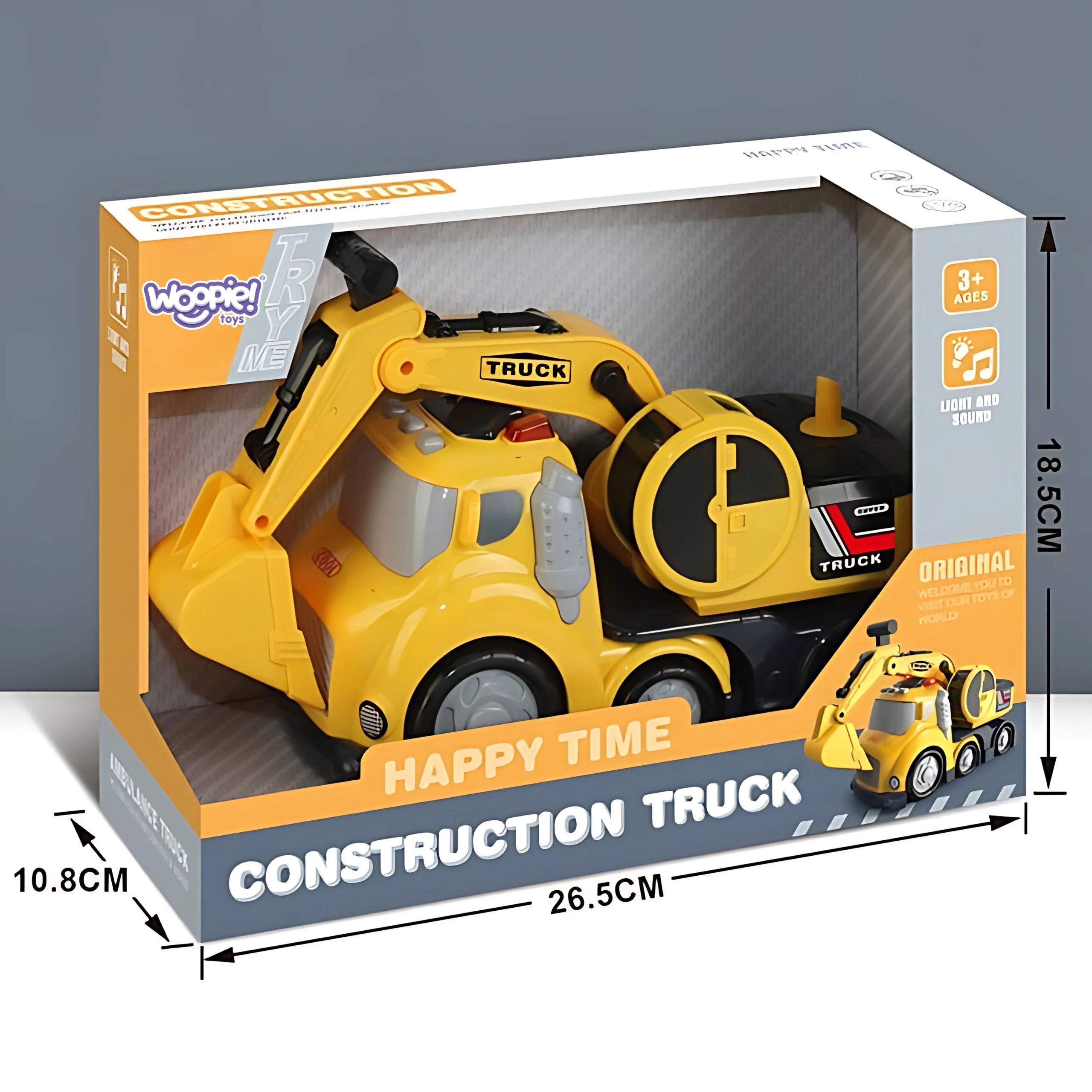 Woopie Excavator City Truck Звукови и светлинни ефекти