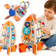 Tooky Toy Голяма дървена образователна играчка Многофункционална ракета