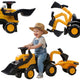 Falk Ride-on Jcb Tractor With Trailer Rake And Shovel Silent Wheels 1-3 Years